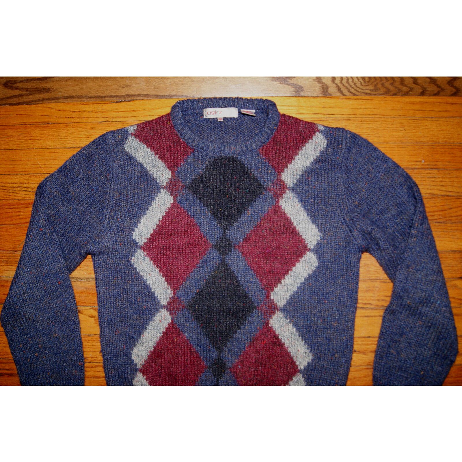 Other VTG Astor Wool Blend Mens M Sweater Argyle Geometric Grandpa Size US M / EU 48-50 / 2 - 2 Thumbnail