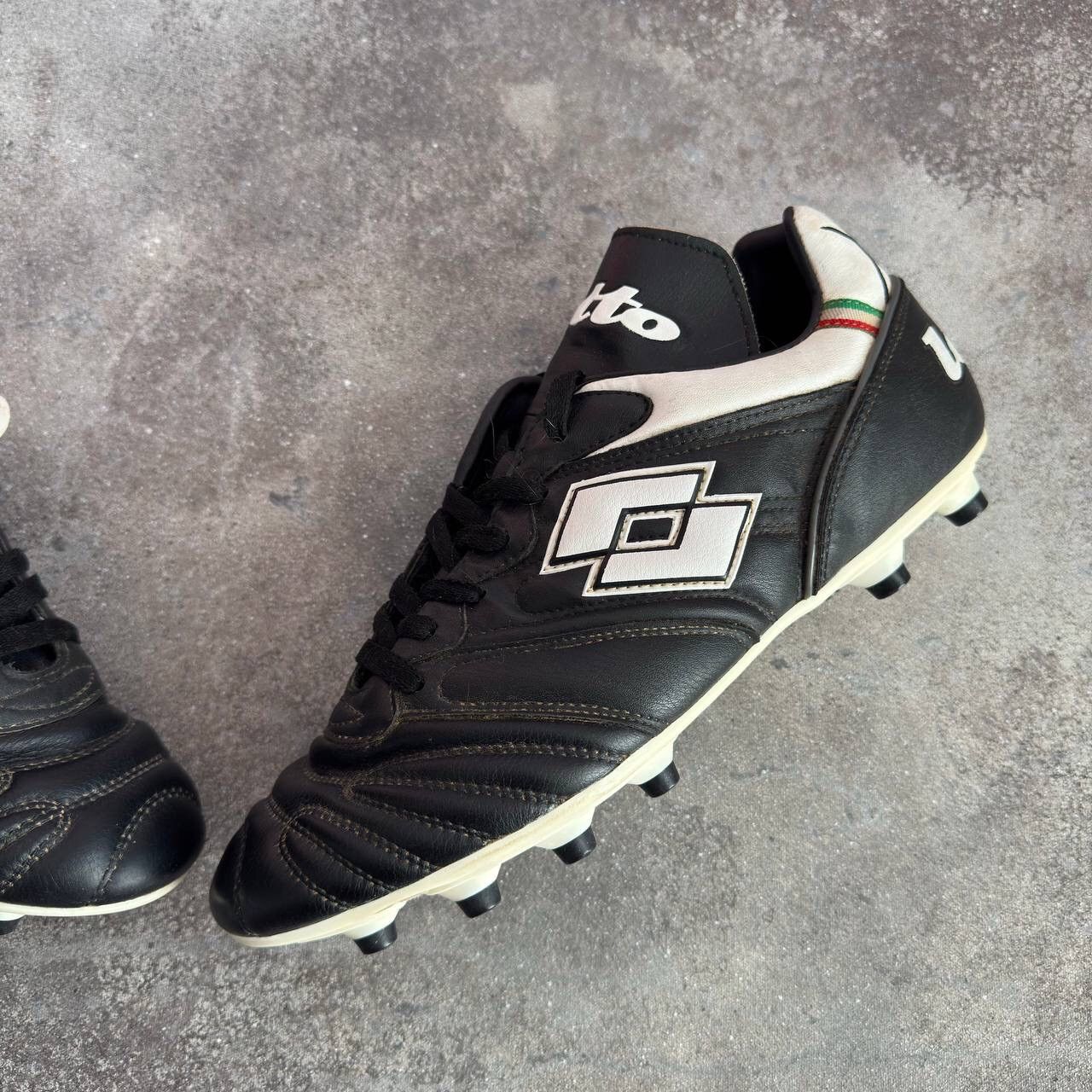 Lotto Sport × Vintage Lotto 90s Vintage Retro Leather Football Boots Soccer Cleats Size US 10.5 / EU 43-44 - 6 Thumbnail