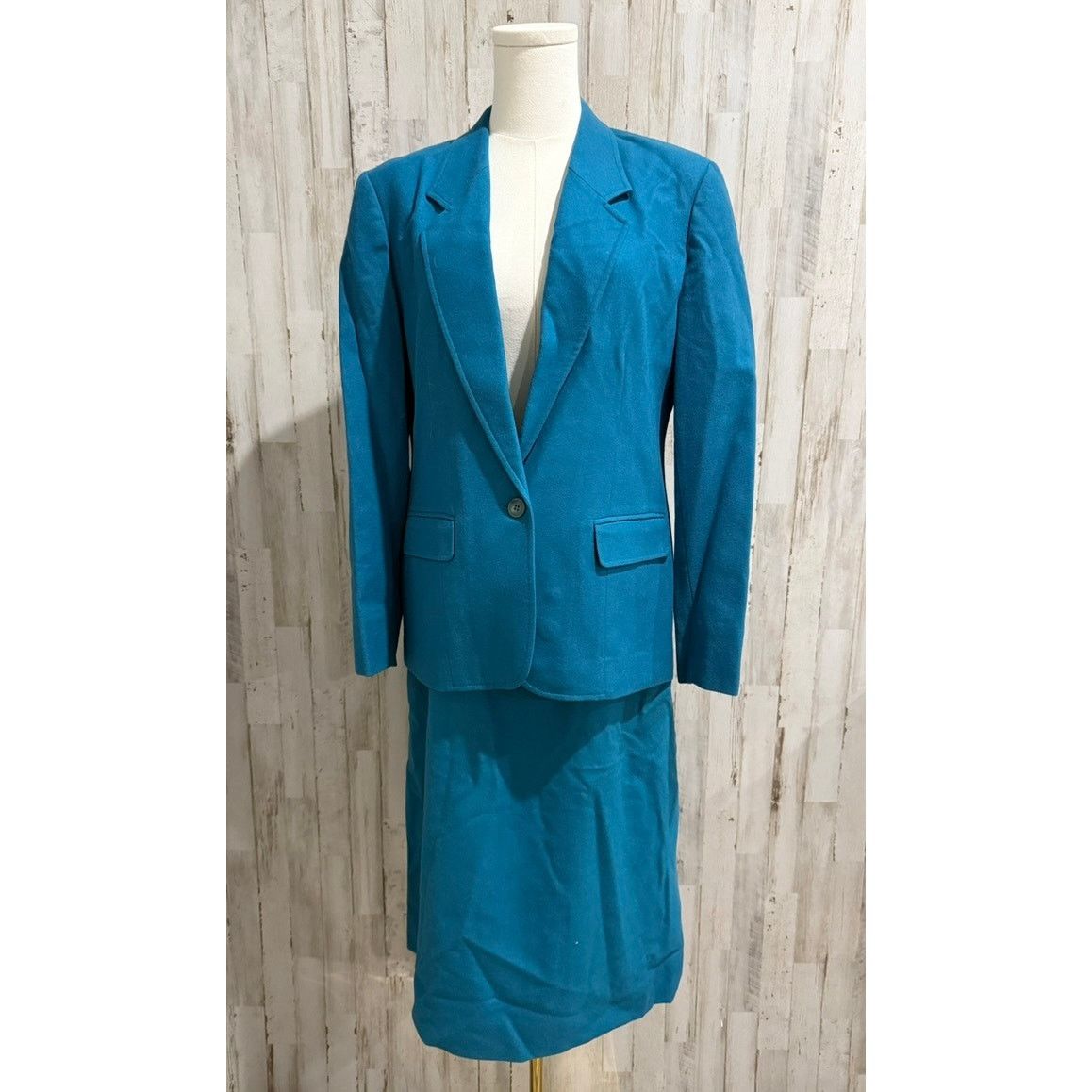Pendleton Pendleton Skirt Suit Teal Blue Green Blazer & Pencil Skirt Size XL / US 12-14 / IT 48-50 - 2 Thumbnail