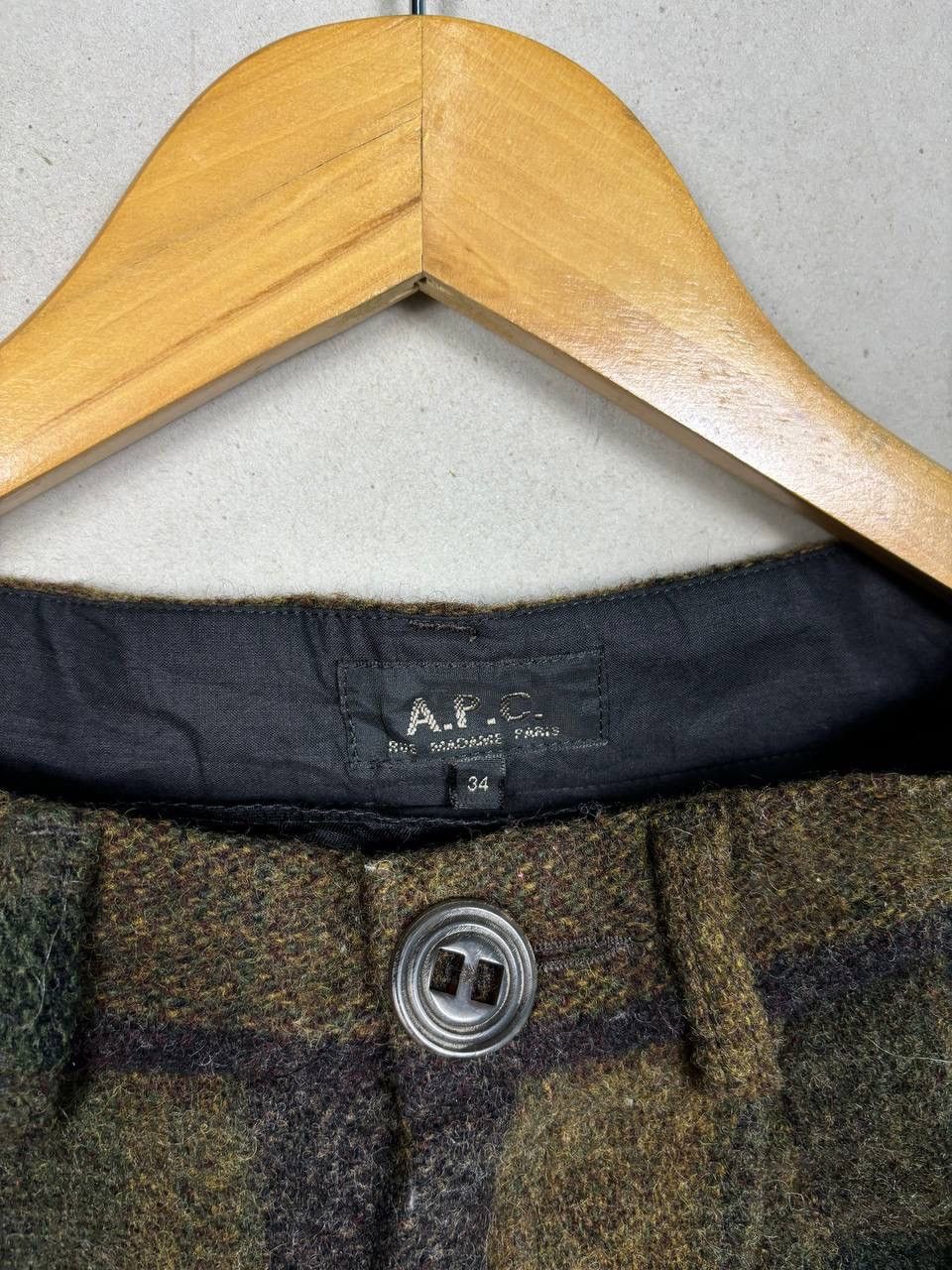 A.P.C. Vtg A.P.C. Archive Wool Plaid Shorts Rue Madame Paris Sz 34 Size US 29 - 5 Thumbnail