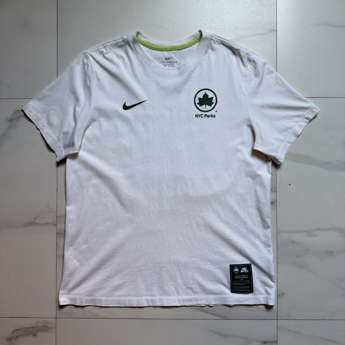 Nike Nike x NYC Parks White T-Shirt Size US XL / EU 56 / 4 - 2 Thumbnail