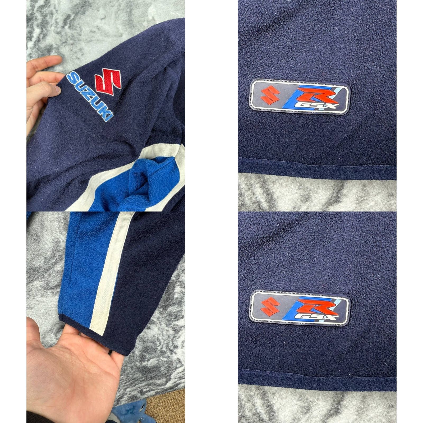 Vintage VINTAGE Suzuki Racing Fleece Jacket 90s Big Logo Men XL Blue Jacket Size US XL / EU 56 / 4 - 8 Thumbnail