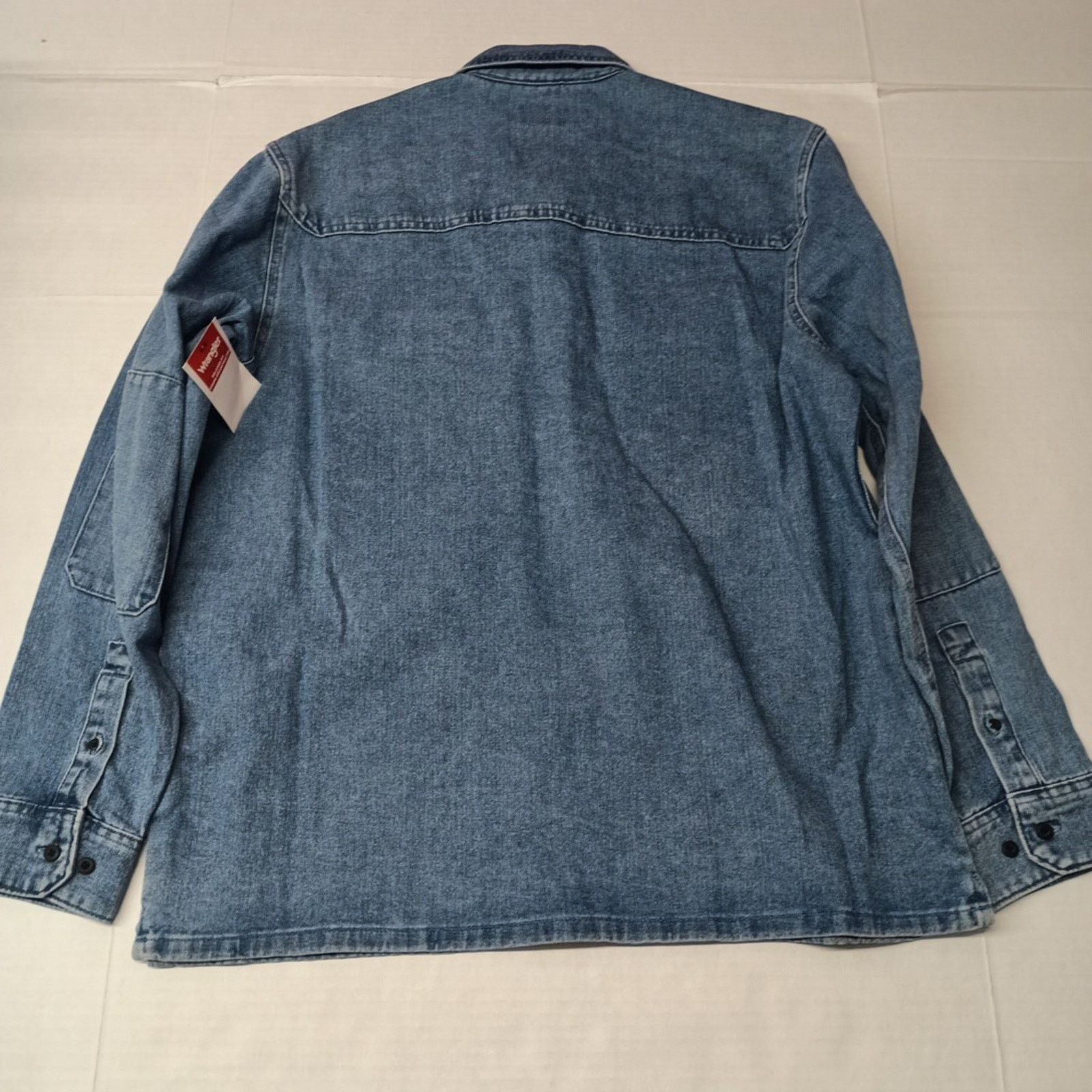 Wrangler Wrangler Blue Denim Jacket Overshirt Workwear Shacket Size L Size US L / EU 52-54 / 3 - 9 Thumbnail