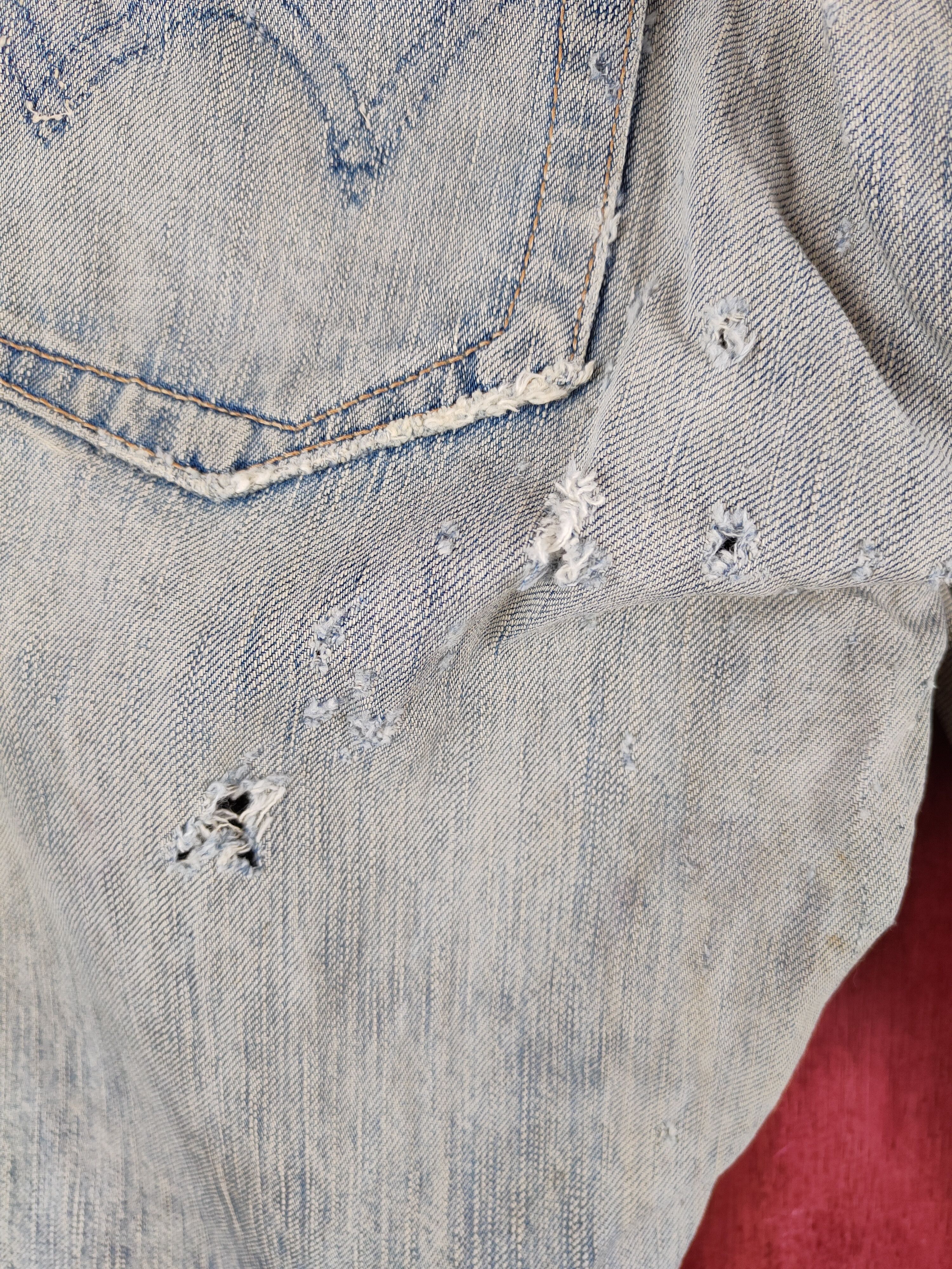Edwin Edwin Blue Faded vintage Distressed Ripped Jeans #S2128 Size US 30 / EU 46 - 11 Thumbnail