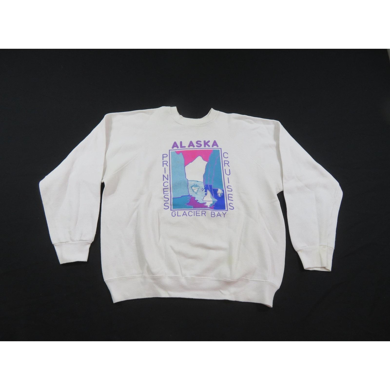 Tultex ALASKA Glacier Bay Sweatshirt Princess Cruise White M 1980s Size M / US 6-8 / IT 42-44 - 1 Thumbnail
