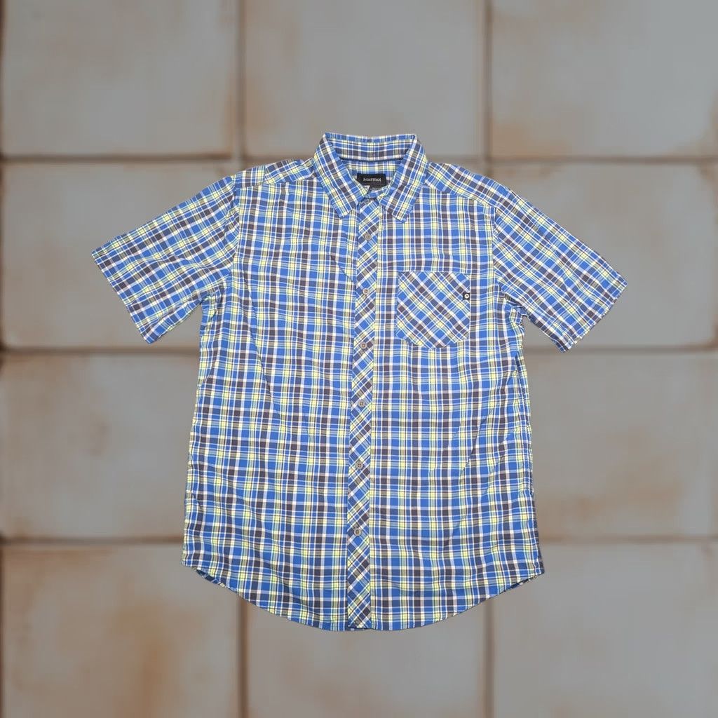Marmot Marmot Shirt Mens Medium Blue Plaid Short Sleeve Button Up Casual Outdoor Size US M / EU 48-50 / 2 - 1 Thumbnail