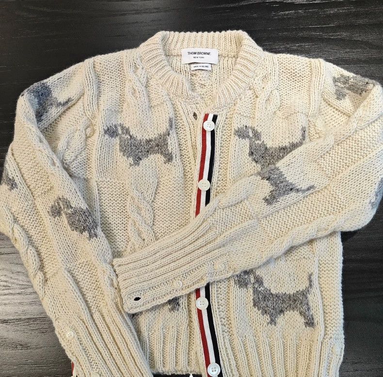 Thom Browne Thom Browne Dog sweater beige Size M / US 6-8 / IT 42-44 - 1 Thumbnail