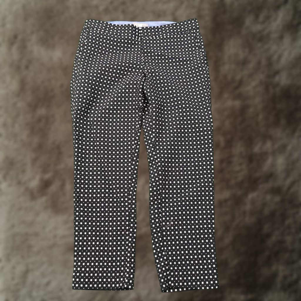 Banana Republic BANANA REPUBLIC Hampton Fit Geometric Chino Pants Womens Size 6 Black Size 28" / US 6 / IT 42 - 1 Thumbnail