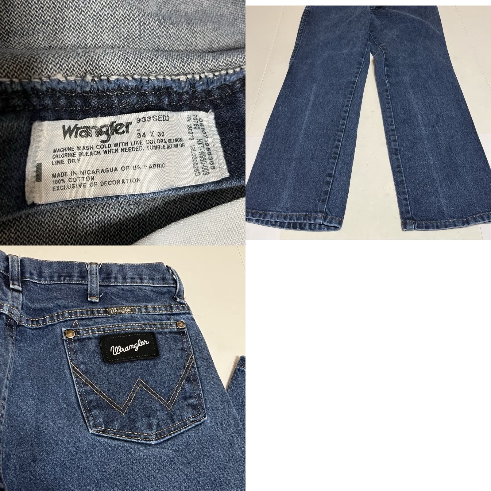 Wrangler VINTAGE Wrangler Silver Edition Jeans Cowboy Western Rodeo Denim 32x29 34x30 Solid Dark Blue Cotton Zip Button Logo Mens Regular Size US 32 / EU 48 - 8 Thumbnail