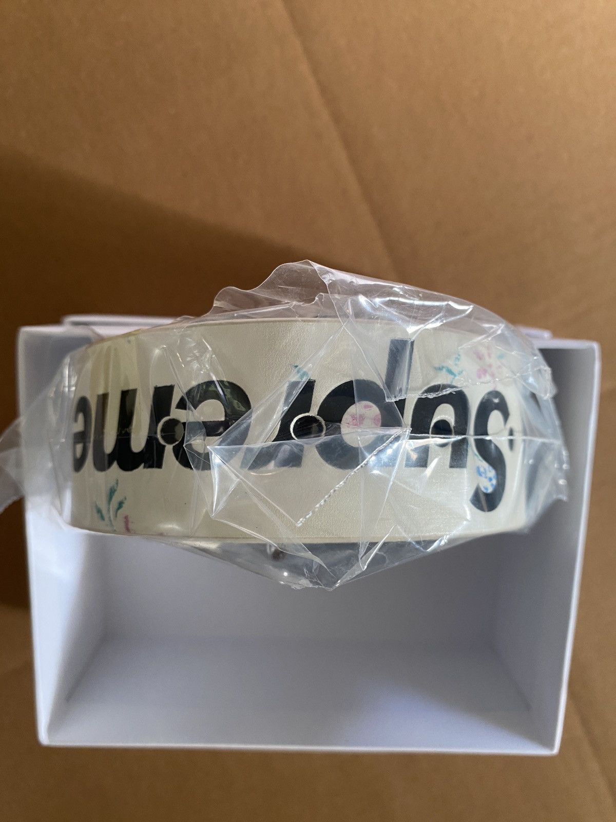 Supreme Supreme Repeat Leather Belt White FW25 | Grailed