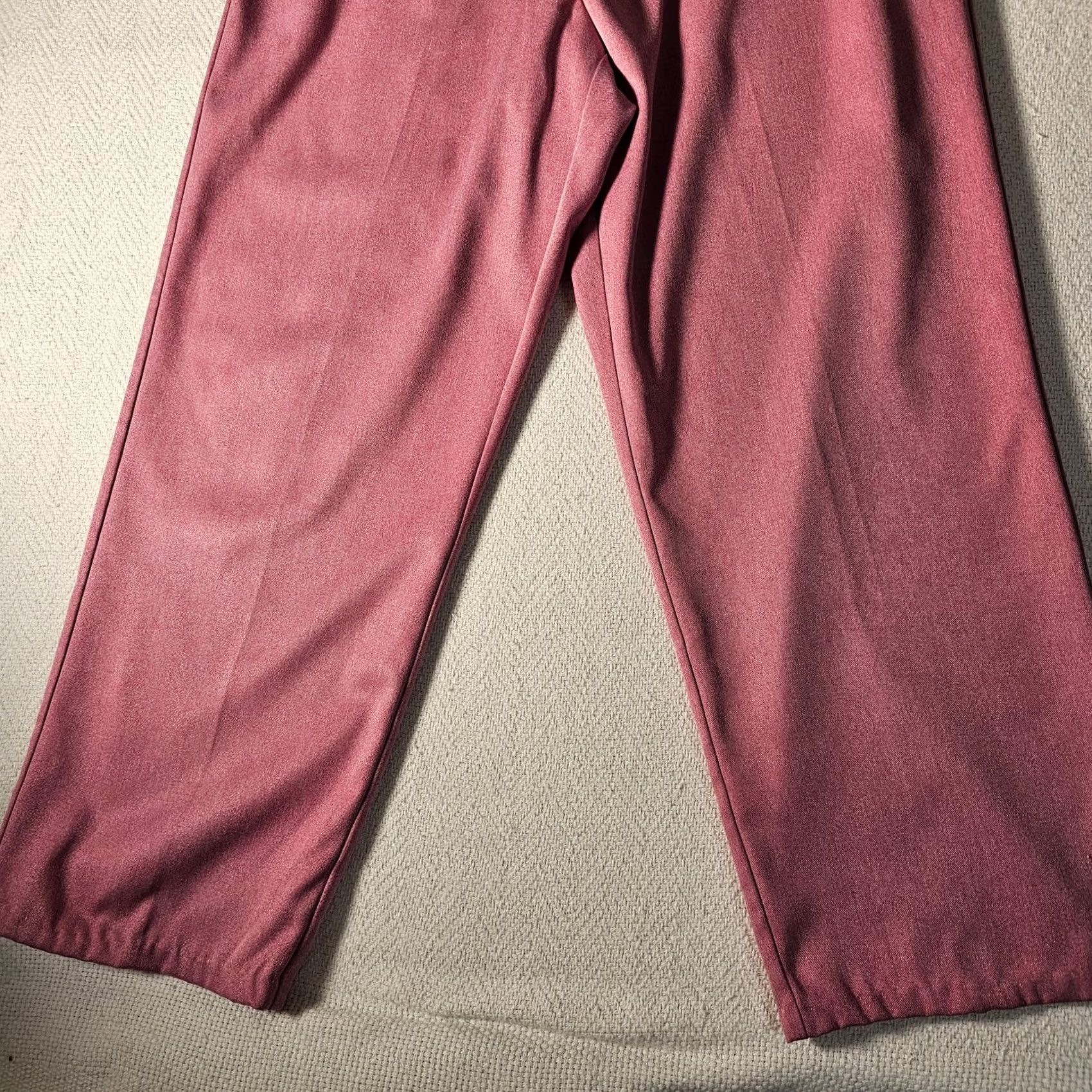Vintage VINTAGE Alfred Dunner Women's Pants Size 12 Pink Solid Elastic Waist Pull-On Size 34" / US 12 / IT 48 - 2 Thumbnail