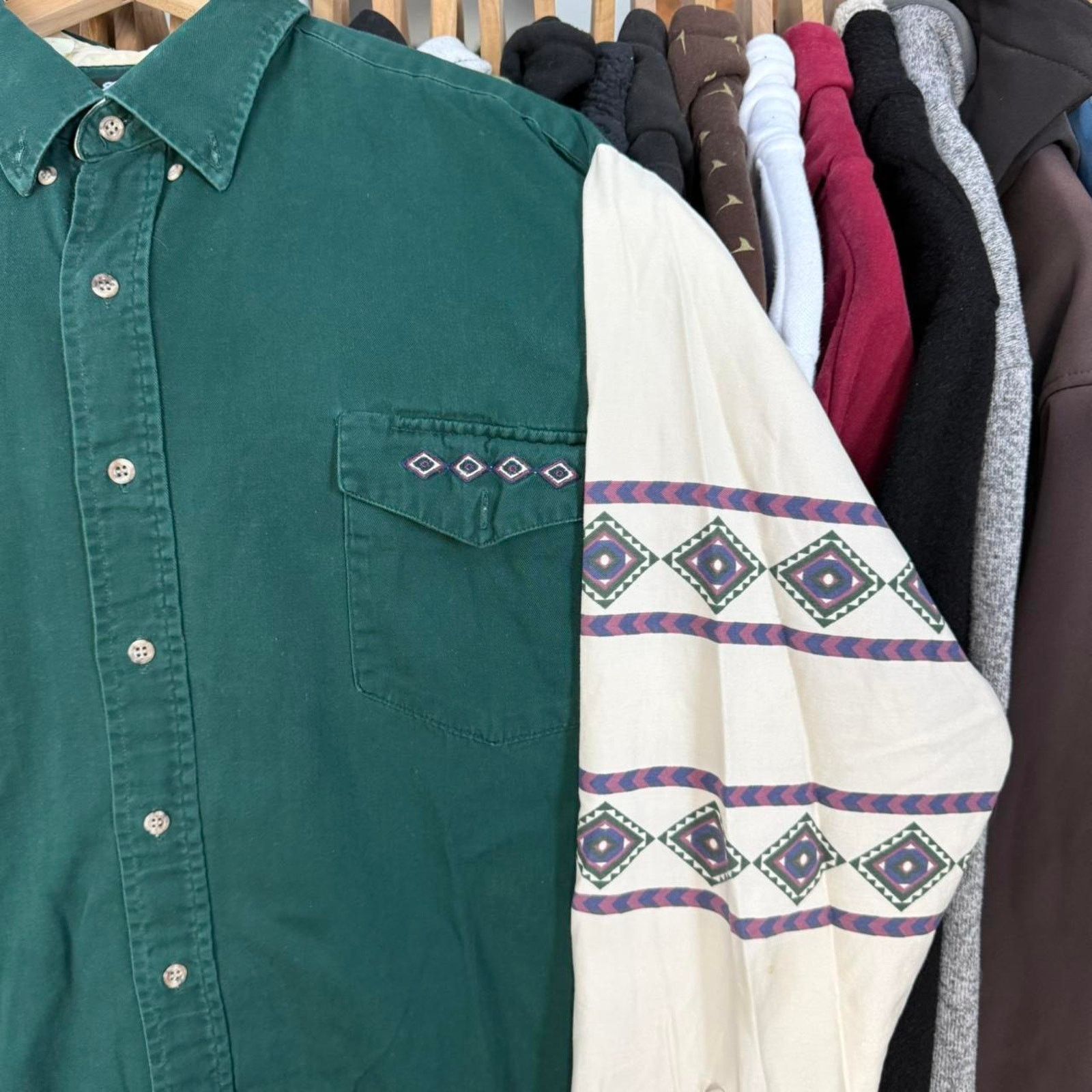 Roper Vintage 90s Roper Button Down Shirt With Aztec Pattern Size US XXL / EU 58 / 5 - 3 Thumbnail