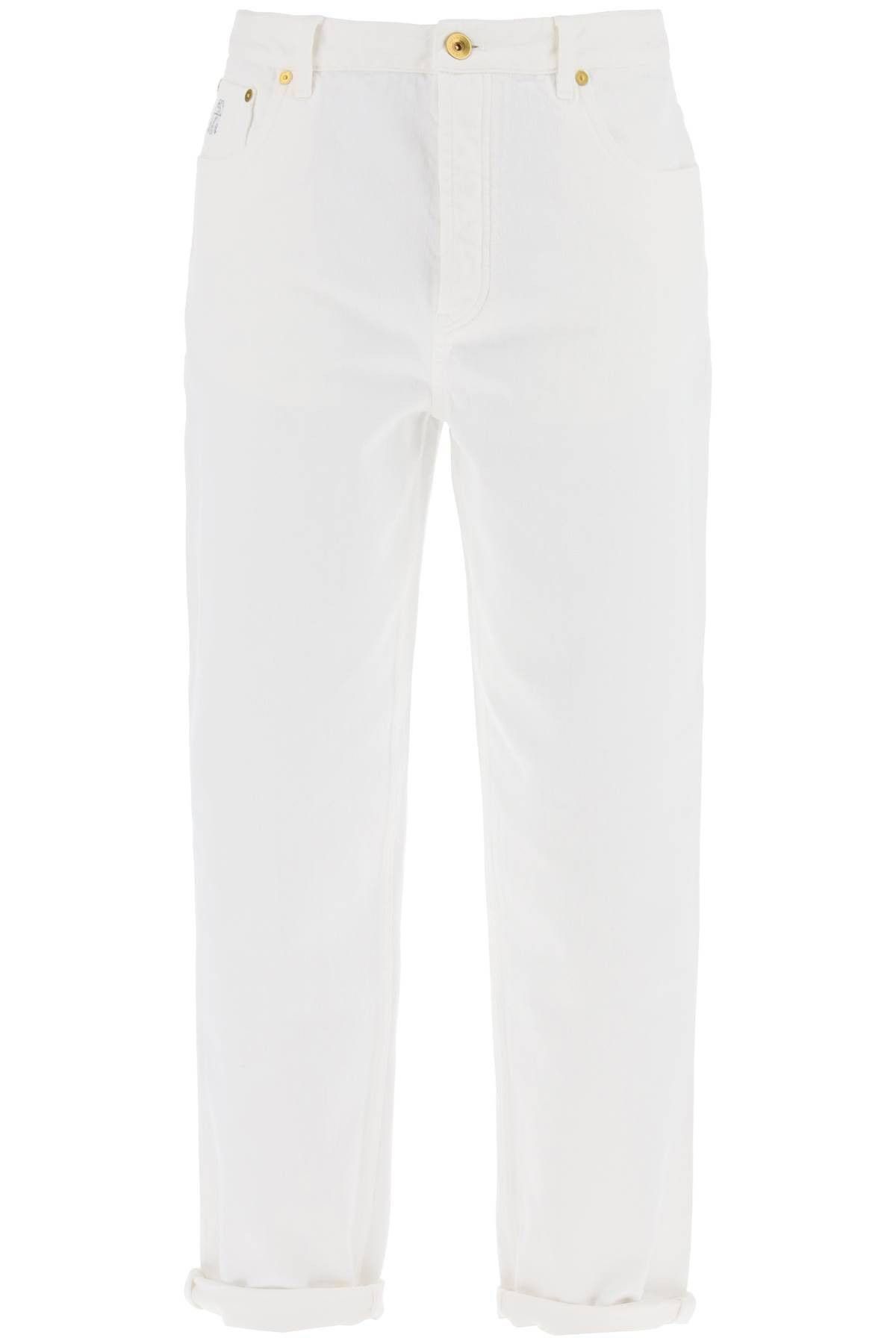 image of Brunello Cucinelli "denim Overdyed Size Eu 48 For Men in Bianco