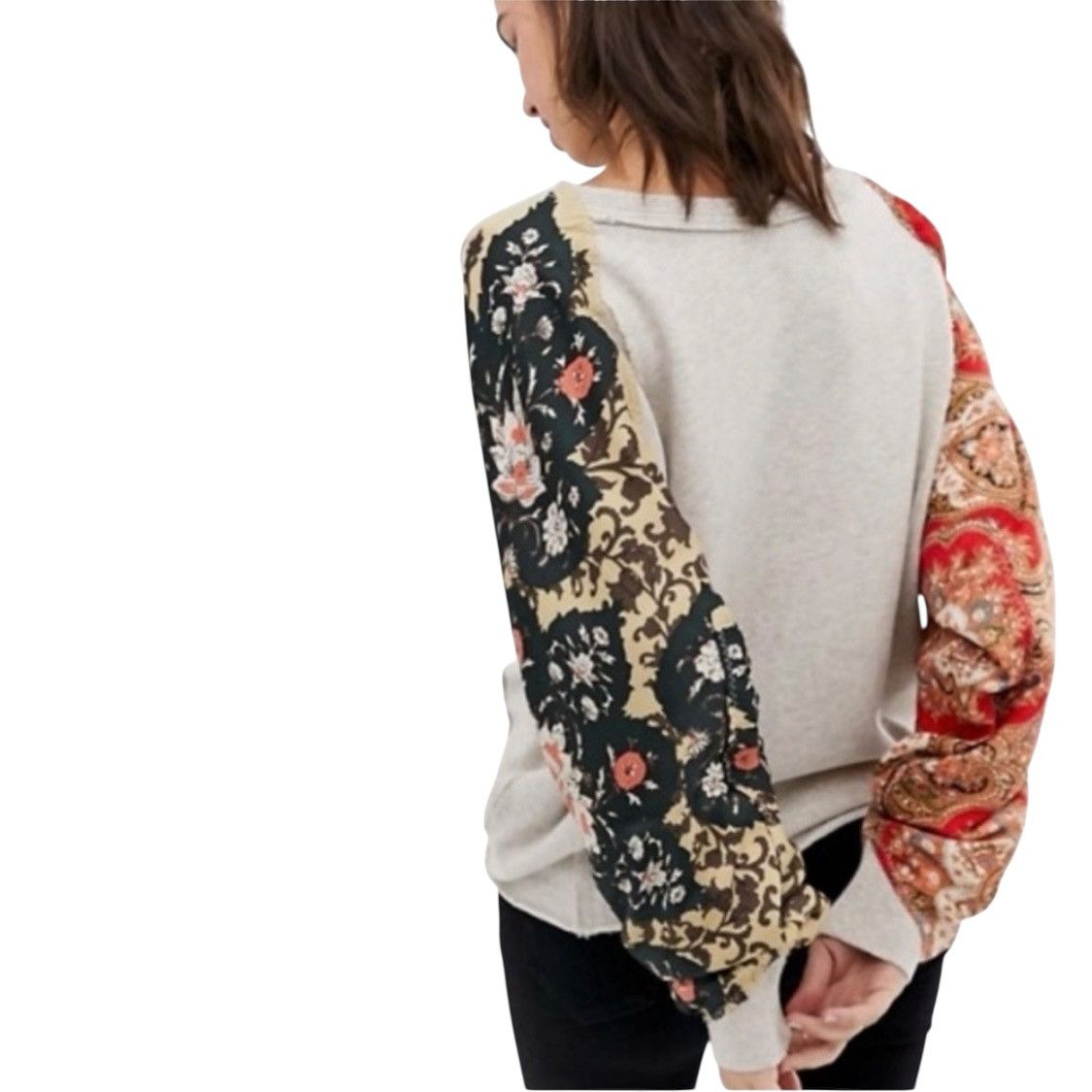 Free People Free People Vintage Affair floral satin sleeve pullover top Size L / US 10 / IT 46 - 3 Thumbnail