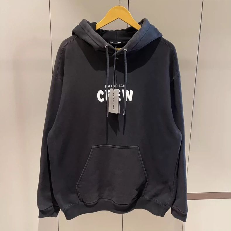 Balenciaga Balenciaga Black crew Little Logo Hoodie 2501-Nextarrow Size US M / EU 48-50 / 2 - 2 Thumbnail