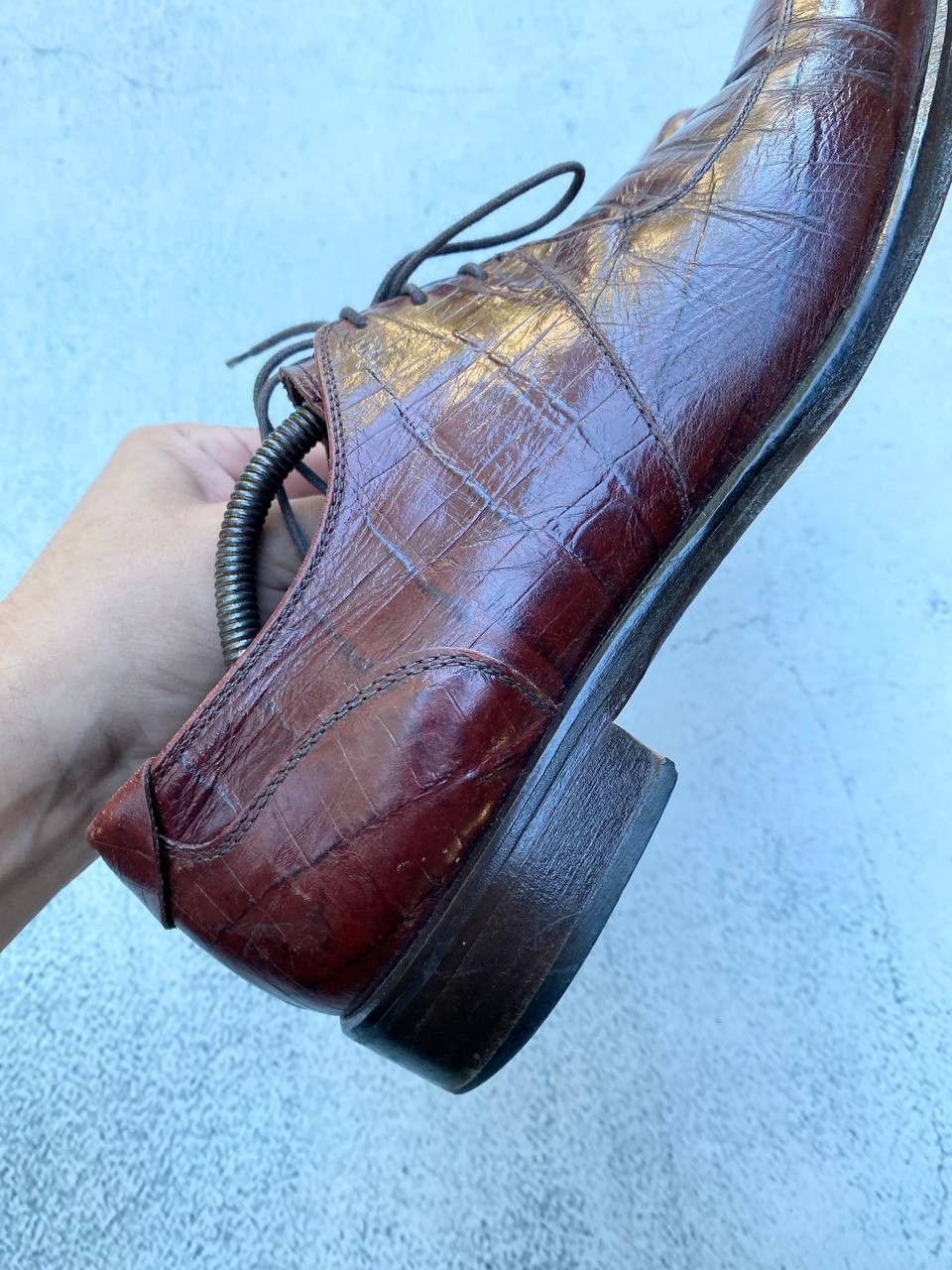 Other Italian Vintage Guidi style Leather Faded Shoes Size US 10 / EU 43 - 7 Thumbnail