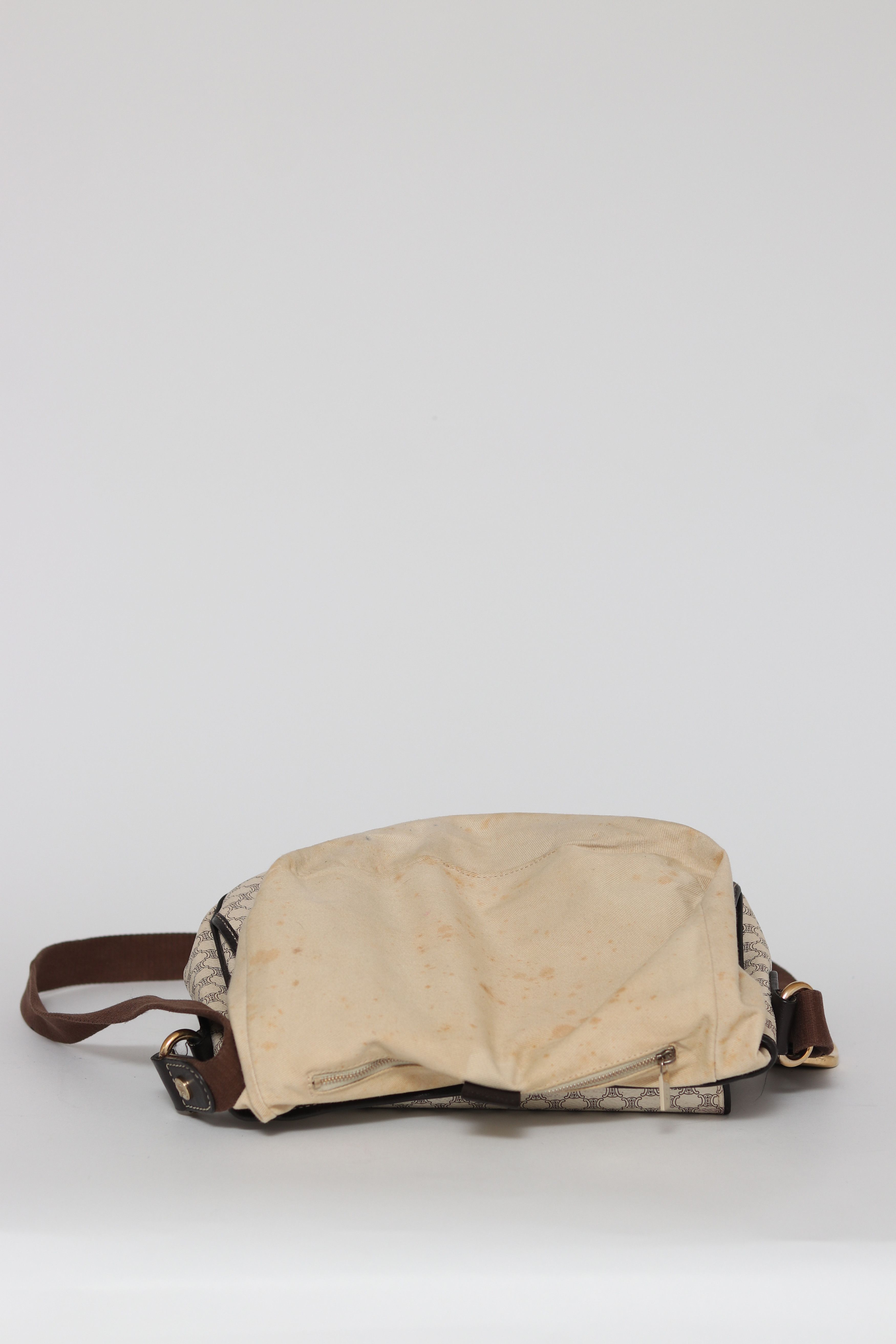 Celine × Vintage CELINE Macadam Canvas Shoulder Bag PVC White Size ONE SIZE - 8 Thumbnail
