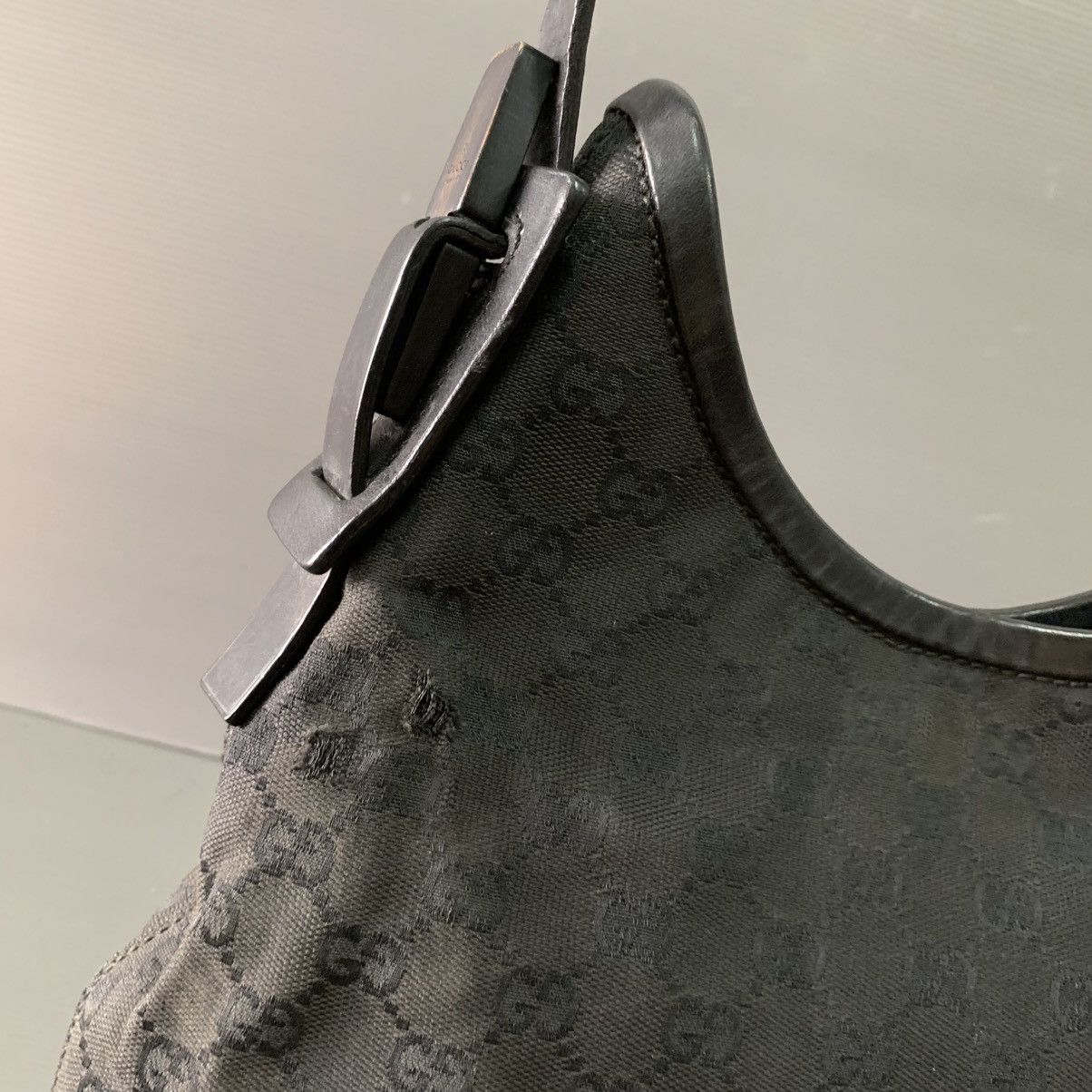 Gucci Gucci Monogram Black Hobo Bag Size ONE SIZE - 9 Thumbnail