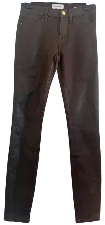 Frame BNWT FRAME Le Skinny De Jeanne Coated Skinny Denim Size 27" / US 4 / IT 40 - 1 Thumbnail