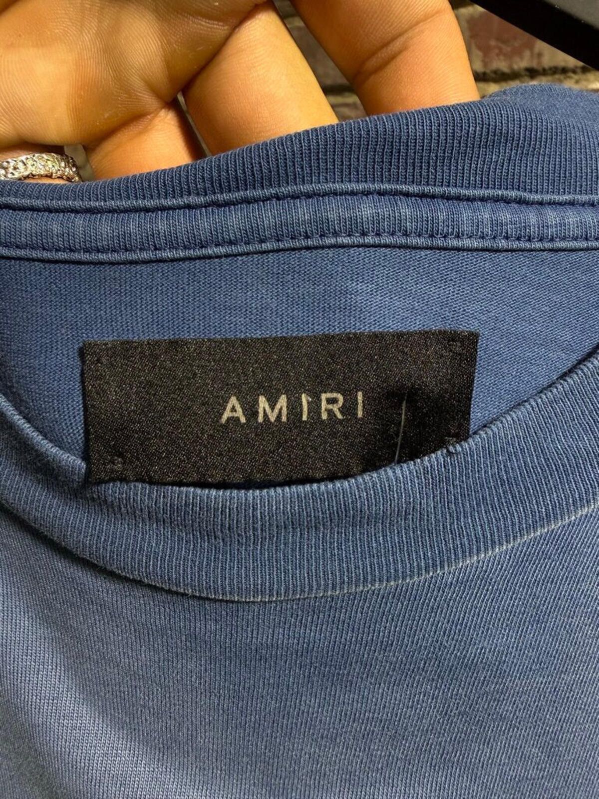 Amiri Amiri Quad Crystal Tee Blue Sz. L Size ONE SIZE - 4 Thumbnail