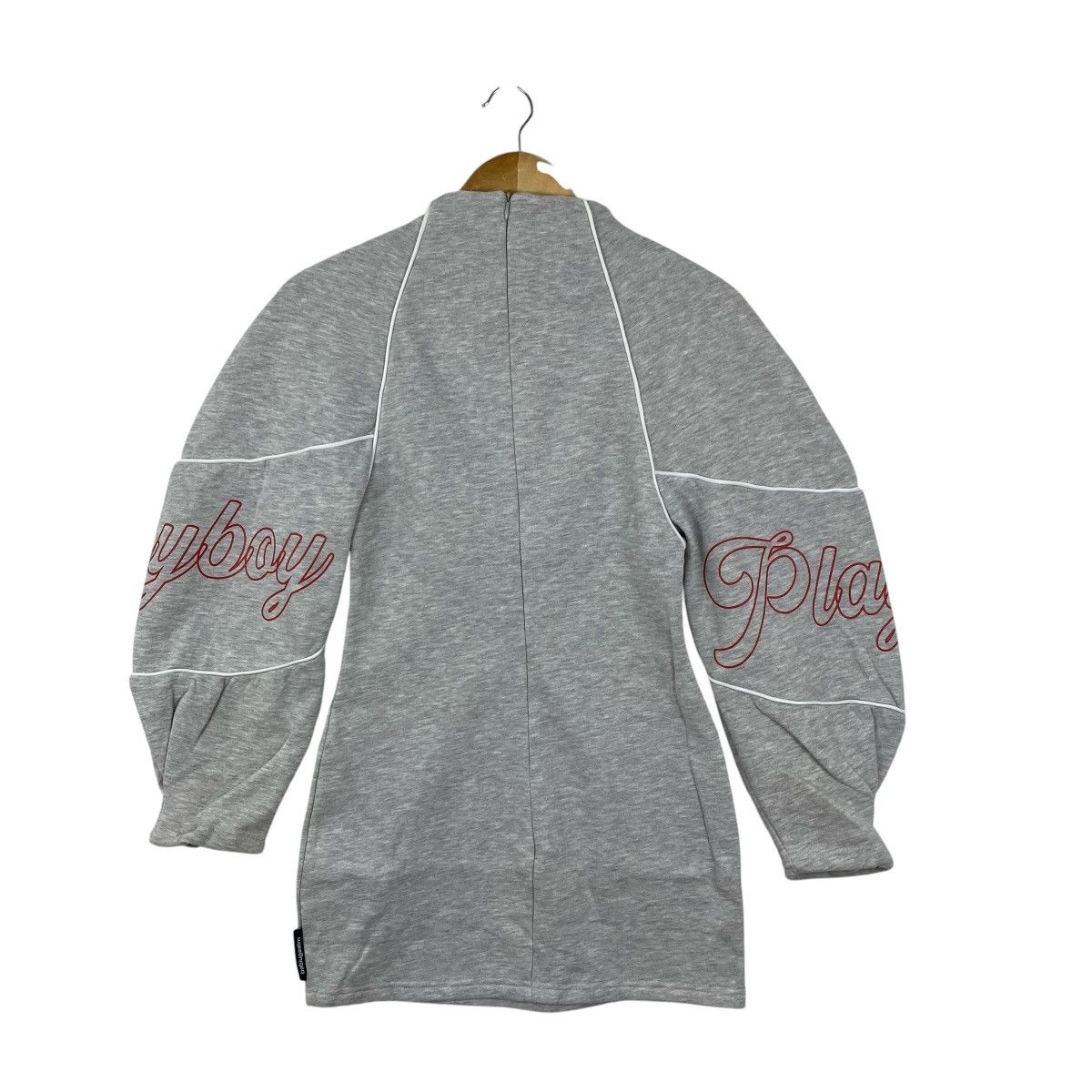 Playboy Missguided x Playboy Bunny Logo Sweatshirt Dress Grey XS Size XS / US 0-2 / IT 36-38 - 2 Thumbnail
