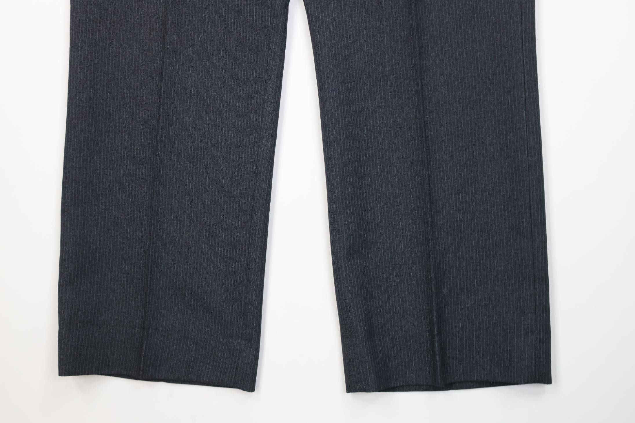 Vintage Vintage 70s Streetwear Knit Flared Wide Leg Chino Pants Gray Size US 30 / EU 46 - 4 Thumbnail