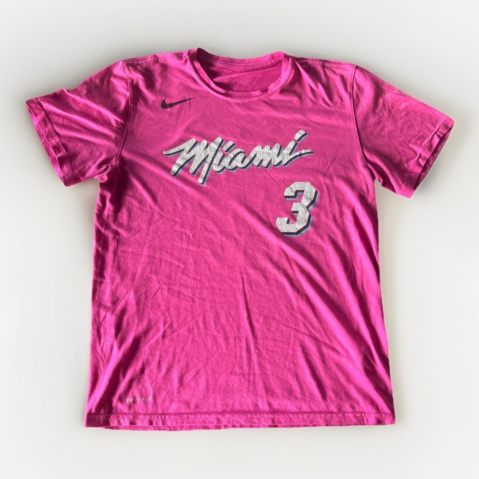 Nike Miami Heat Shirt Mens Medium Basketball Dwyane Wade Nike Size ONE SIZE - 1 Thumbnail