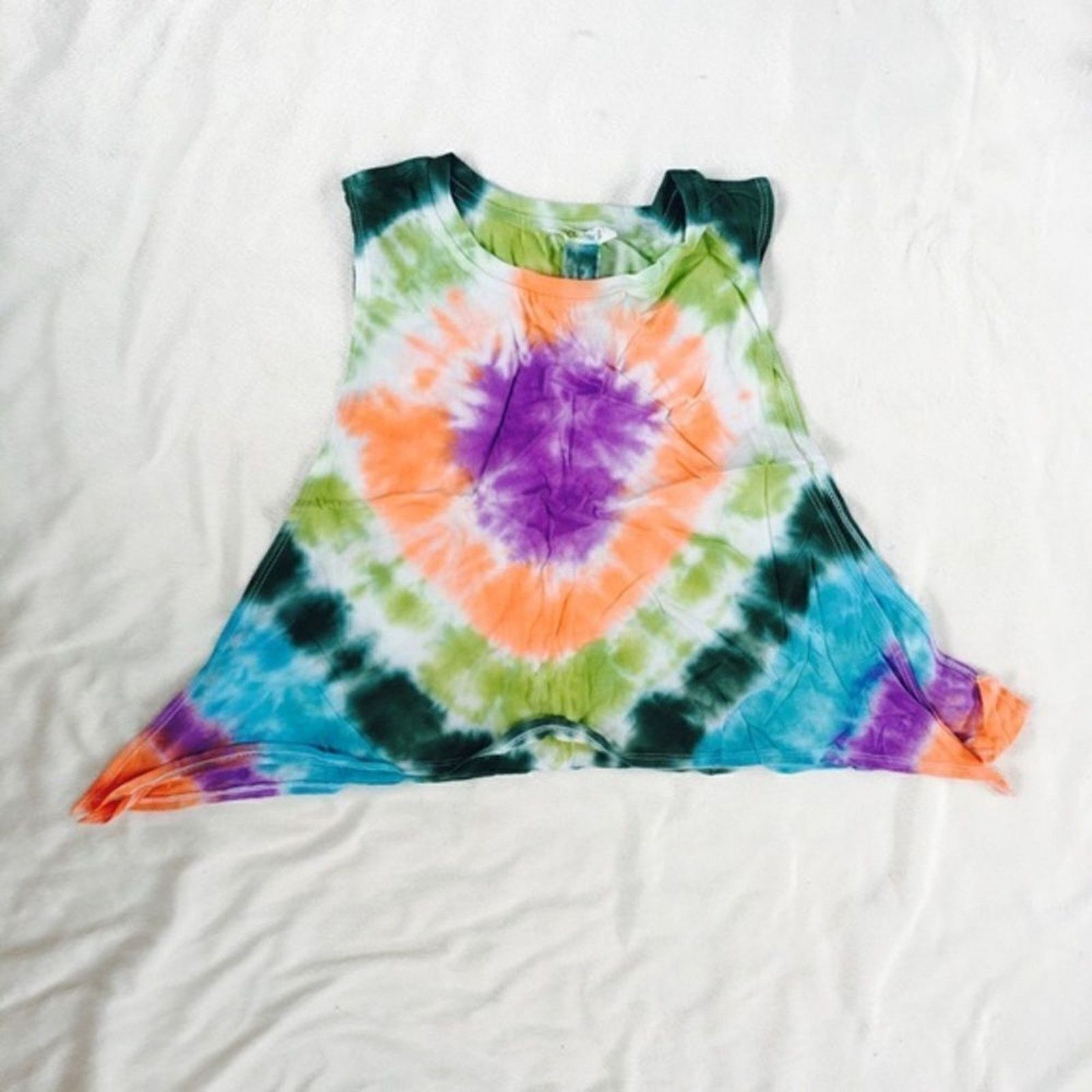 Forever 21 Forever 21 Custom Multicolor Heart Tie-Dye Tank Top | Sz S Size S / US 4 / IT 40 - 2 Thumbnail