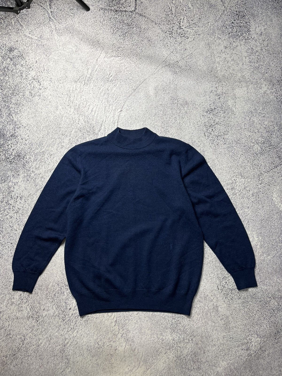 Vintage Yves Saint Laurent Knit Sweater YSL Logo Luxury 90s