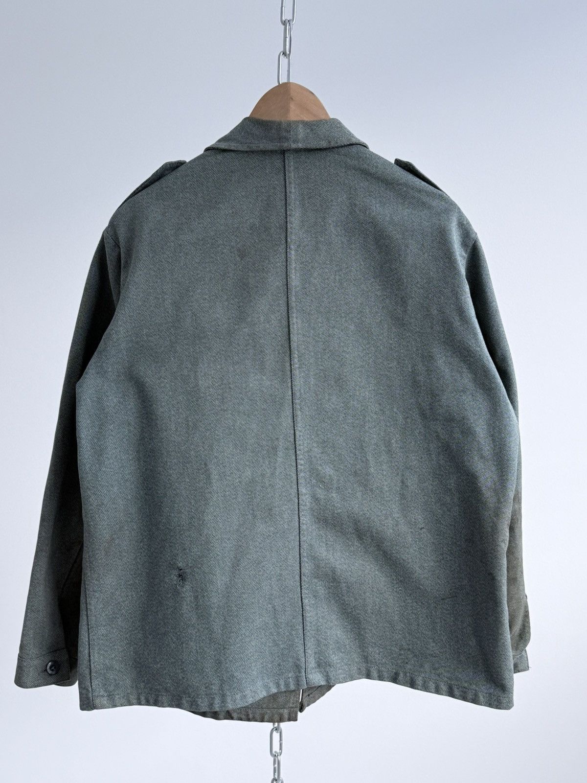 Le Laboureur Vintage 80s Swiss Thrashed Military Work Jacket Size US XL / EU 56 / 4 - 10 Thumbnail
