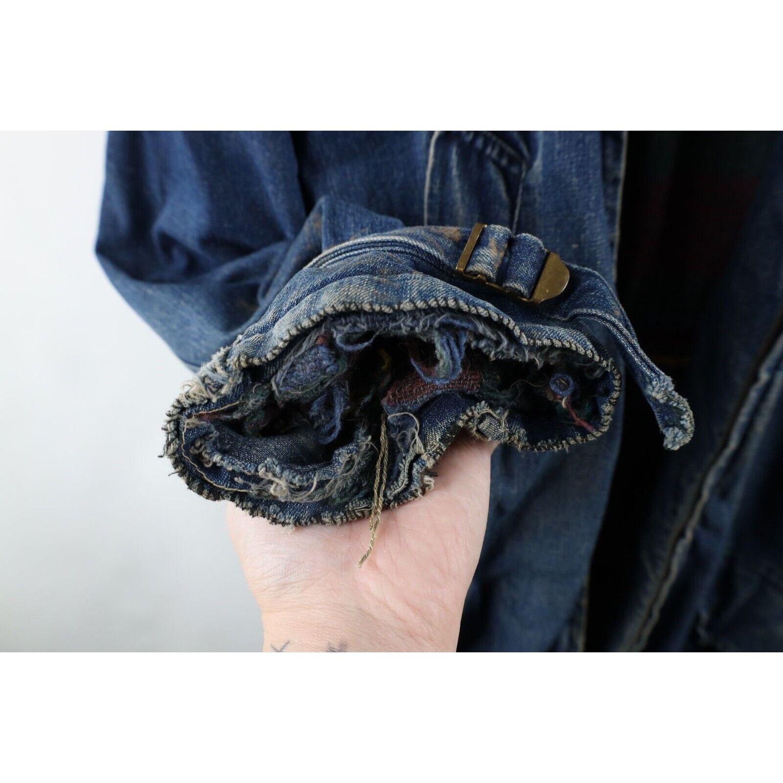 Vintage Vintage 50s Montgomery Ward Blanket Lined Denim Jacket Size US XL / EU 56 / 4 - 9 Thumbnail