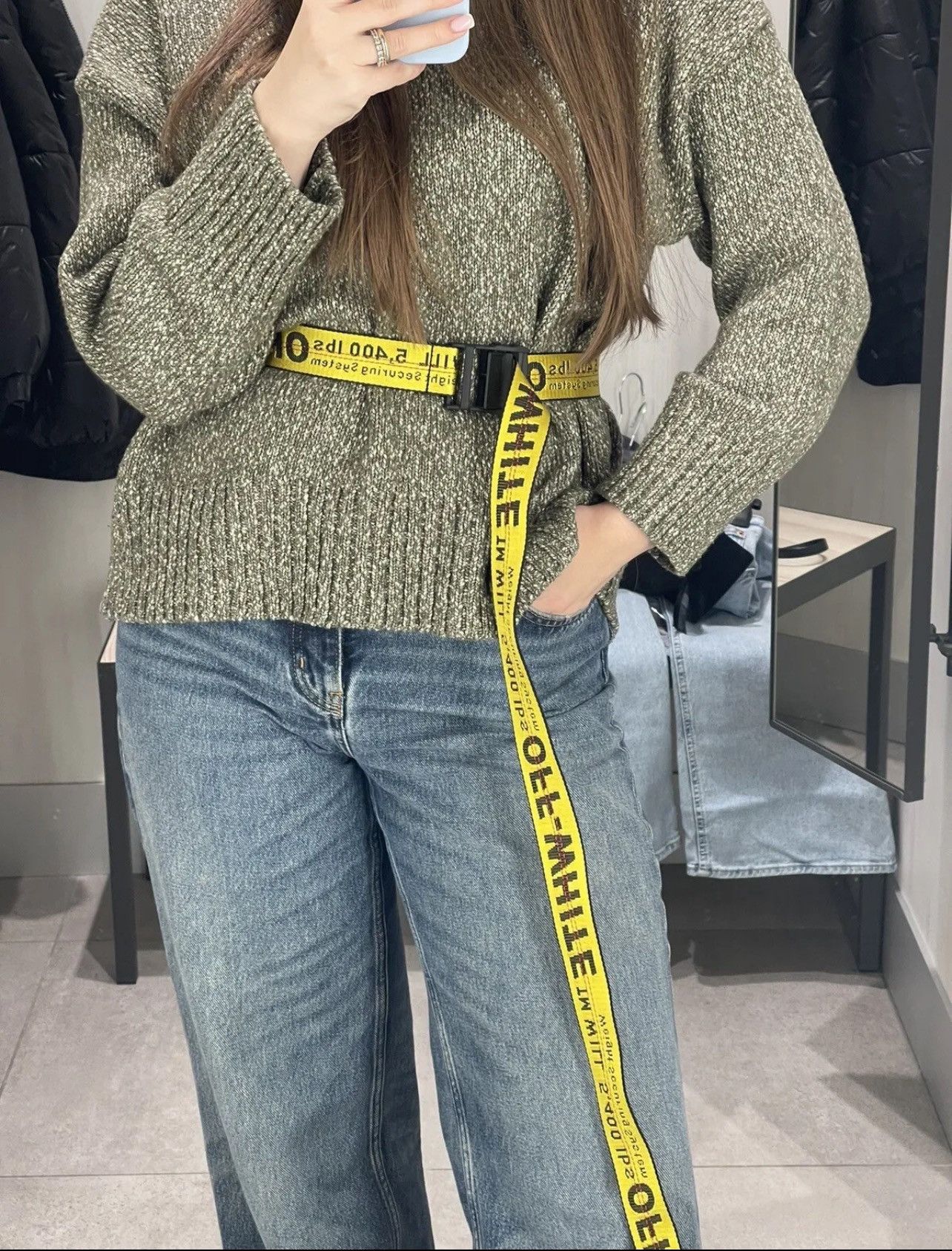 Off - White classic industrial web logo belt Off-White Mini Industrial Web Logo Belt | Smart Closet main image 3
