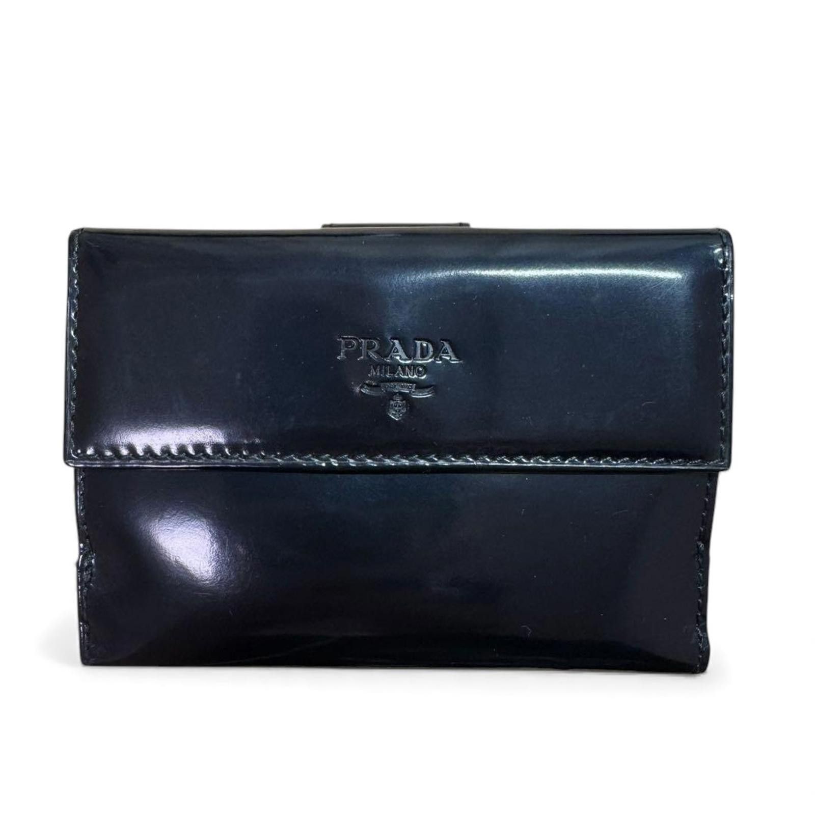 Prada Prada - Black Patent Leather Wallet Size ONE SIZE - 4 Thumbnail