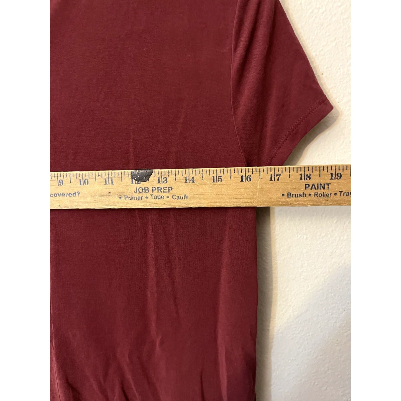 Loft Loft Shirt S Maroon Wrap Knotted Front Short Sleeve Flowy Oversized Tee Size 28" / US 6 / IT 42 - 5 Thumbnail