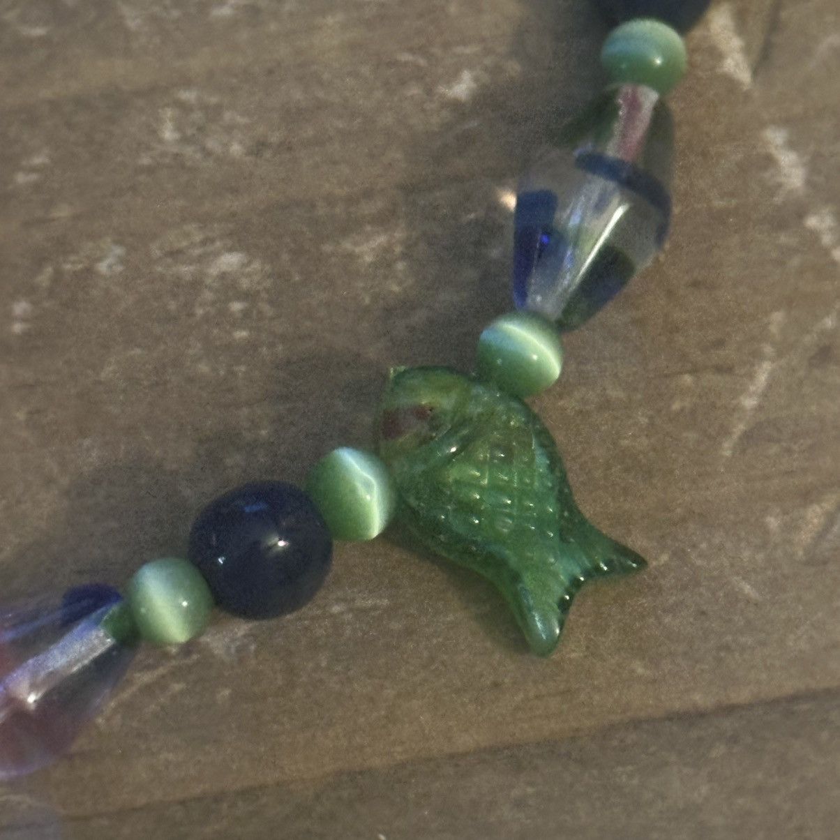 Vintage Vintage glass bead fish necklace Size ONE SIZE - 4 Thumbnail
