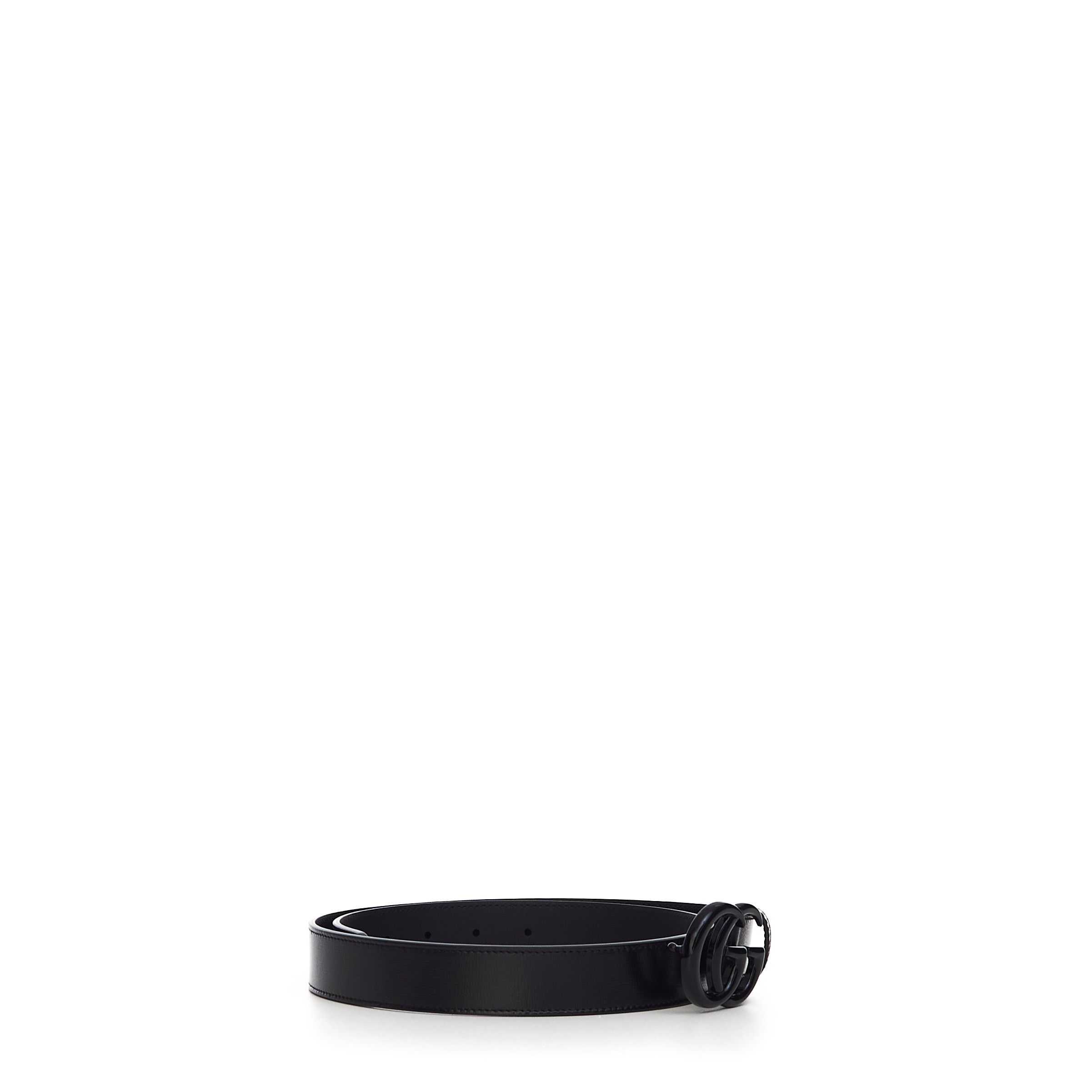 Gucci Black Leather Belt With Black GG Marmont Buckle Size 100 Size ONE SIZE - 8 Thumbnail