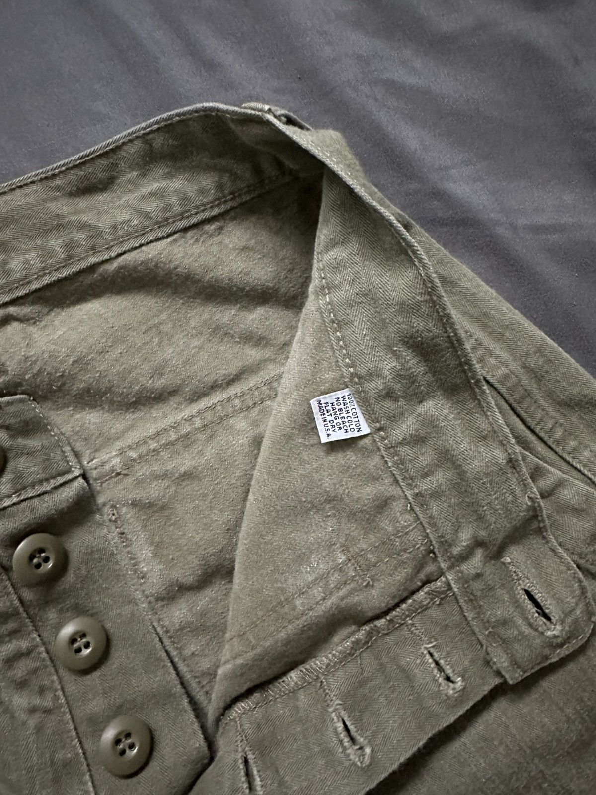 3sixteen Fatigue Pant Washed Olive HBT Size US 30 / EU 46 - 3 Thumbnail