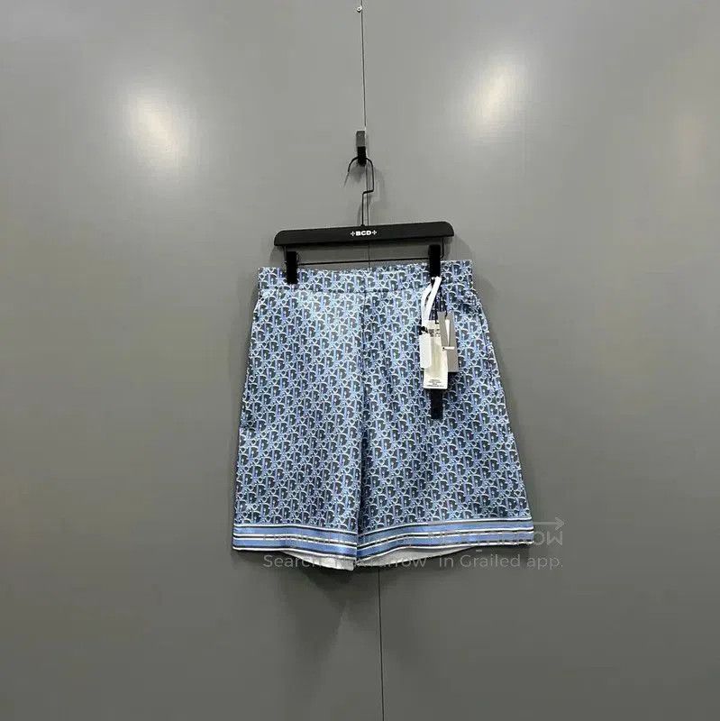 Dior Dior Blue Silk Logo Men’s Shorts . Size US 30 / EU 46 - 1 Thumbnail
