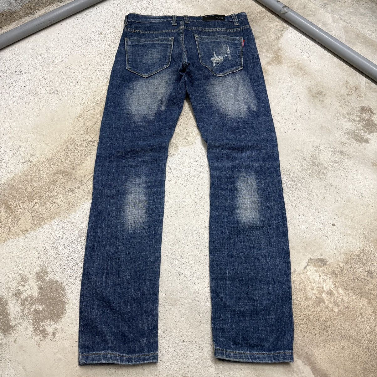 Japanese Brand I6w9 Style Distressed Skinny Denim Pants Size US 29 - 2 Thumbnail