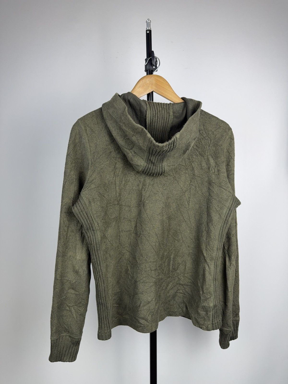 Conte of Florence 00s Conte of Florence Olive Fleece / Knit Zip Hoodie Italian Size M / US 6-8 / IT 42-44 - 9 Thumbnail