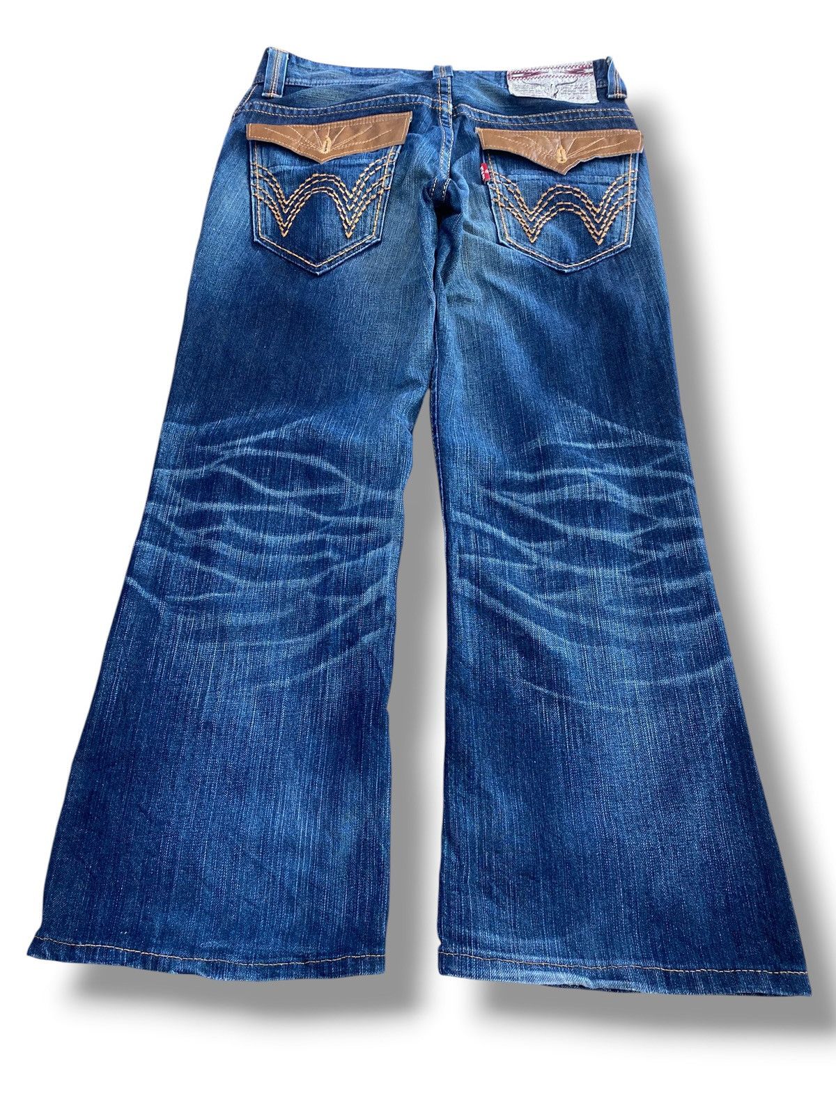 Edwin Vintage Edwin Whiskers Faded Style Bootcut Jeans Size US 30 / EU 46 - 3 Thumbnail