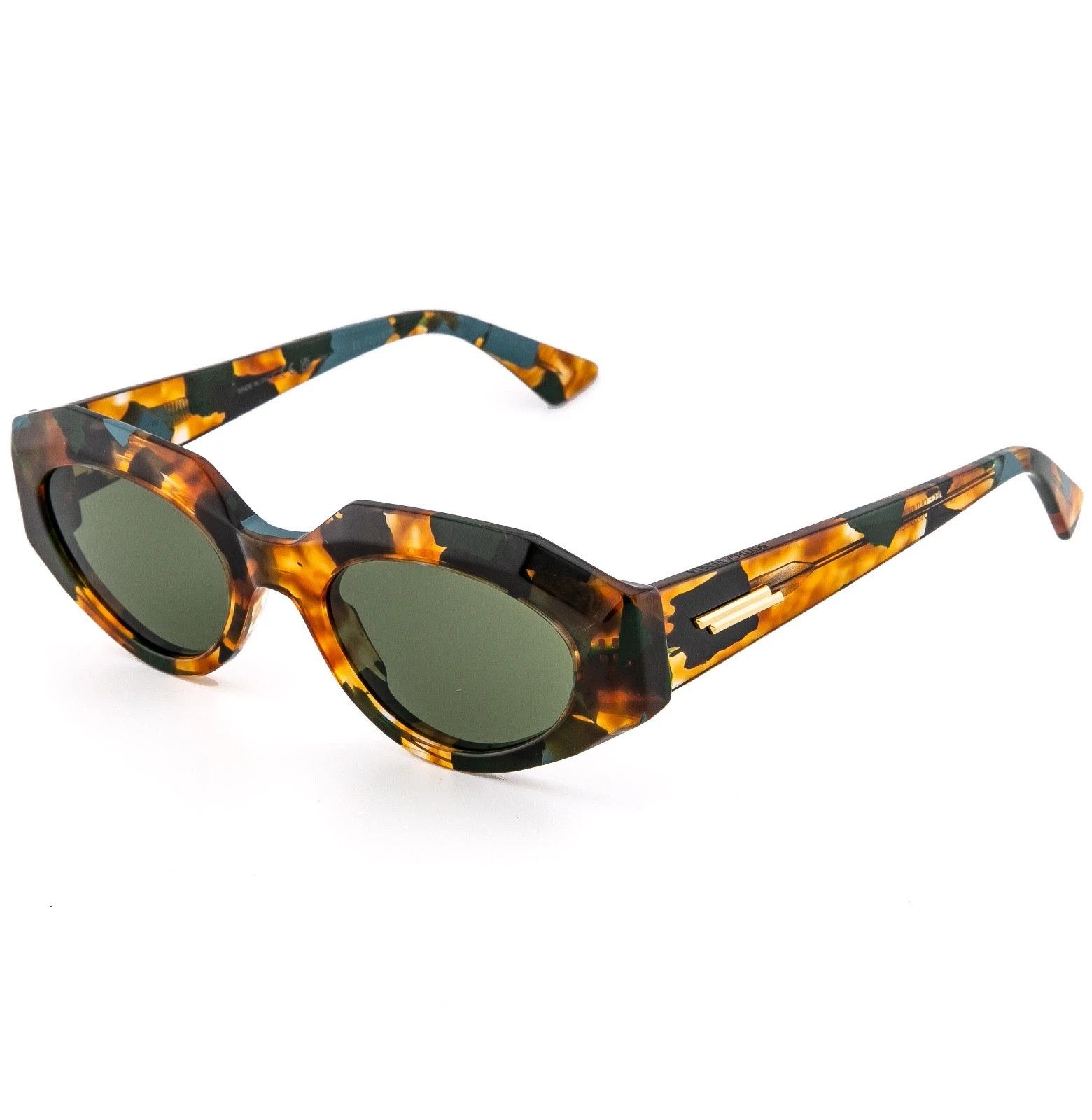 Bottega Veneta BOTTEGA VENETA 1392 ReAce BV1392S Brown Green Sunglass 001 Size ONE SIZE - 5 Thumbnail