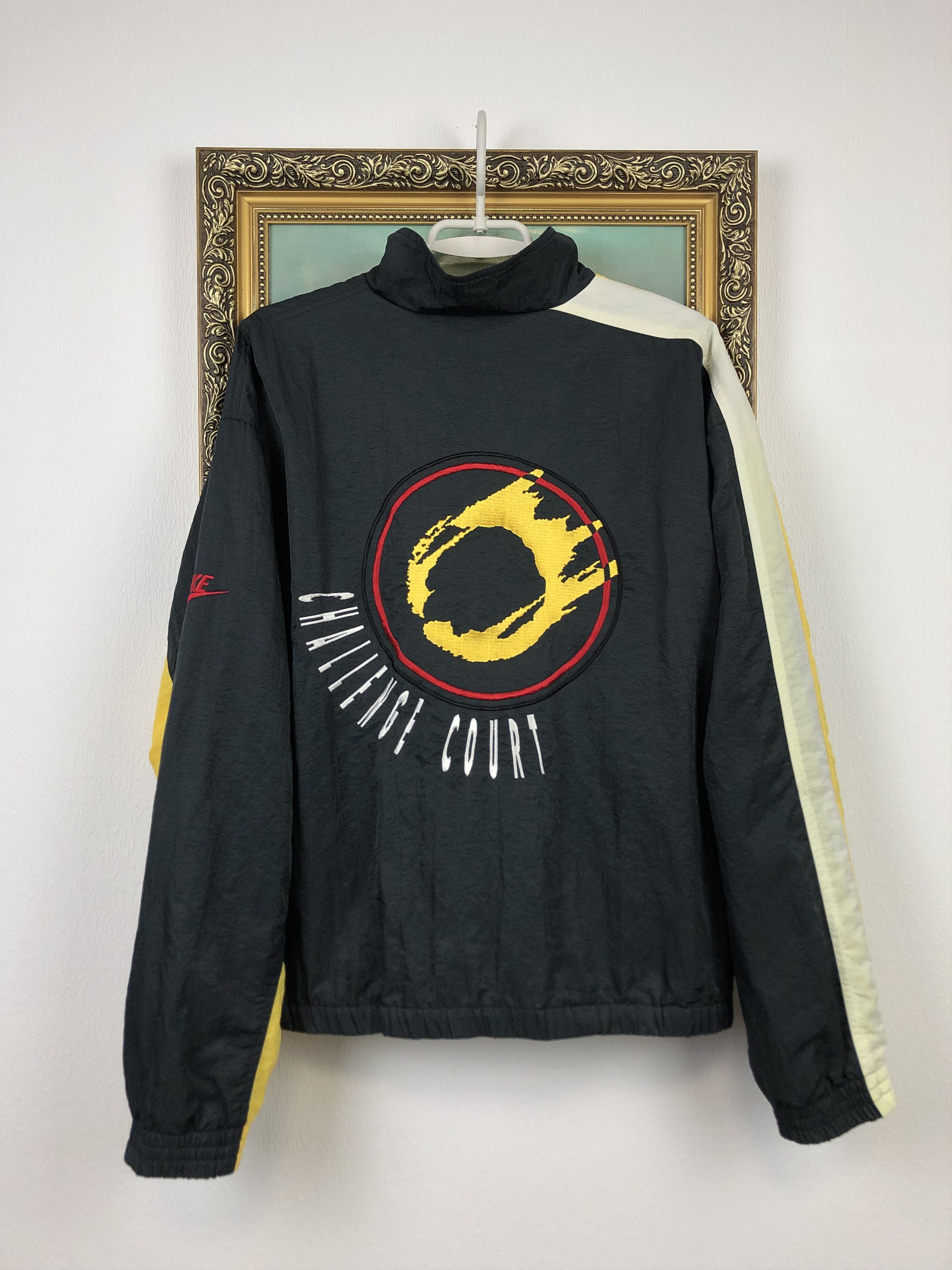 image of Vintage Nike Challenge Court Andre Agassi Tennis Jacket in Black, Men's (Size Large)