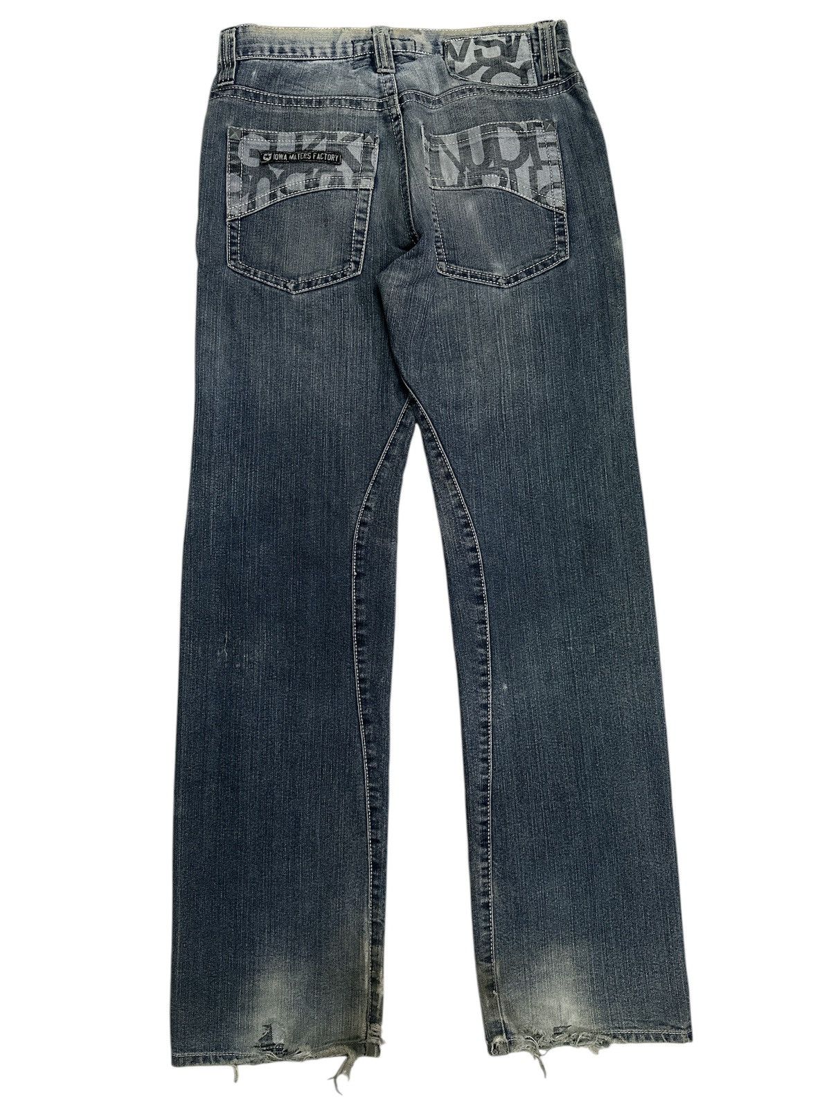 Japanese Brand Vintage Denim Distress Pocket twist leg motorcyle round66. Size US 30 / EU 46 - 3 Thumbnail