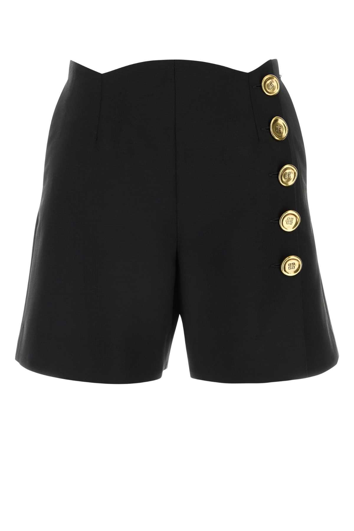 Givenchy Black Wool Blend Shorts Size 28" / US 6 / IT 42 - 1 Thumbnail
