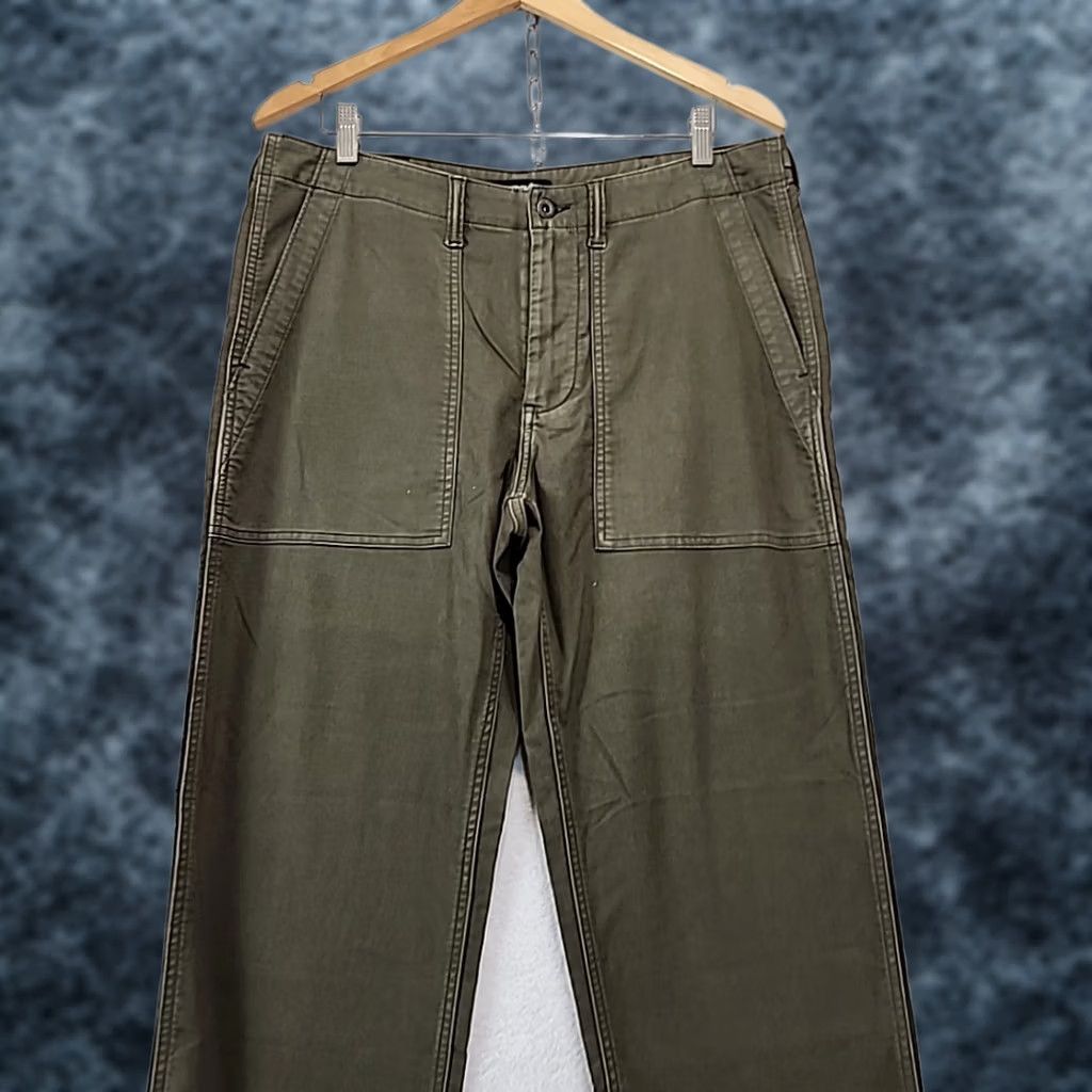 Lands' End Lands' End Men's 34 Adjustable Waist Olive Green Chino Outdoor Camp Pants Shirt? Size US 34 / EU 50 - 1 Thumbnail