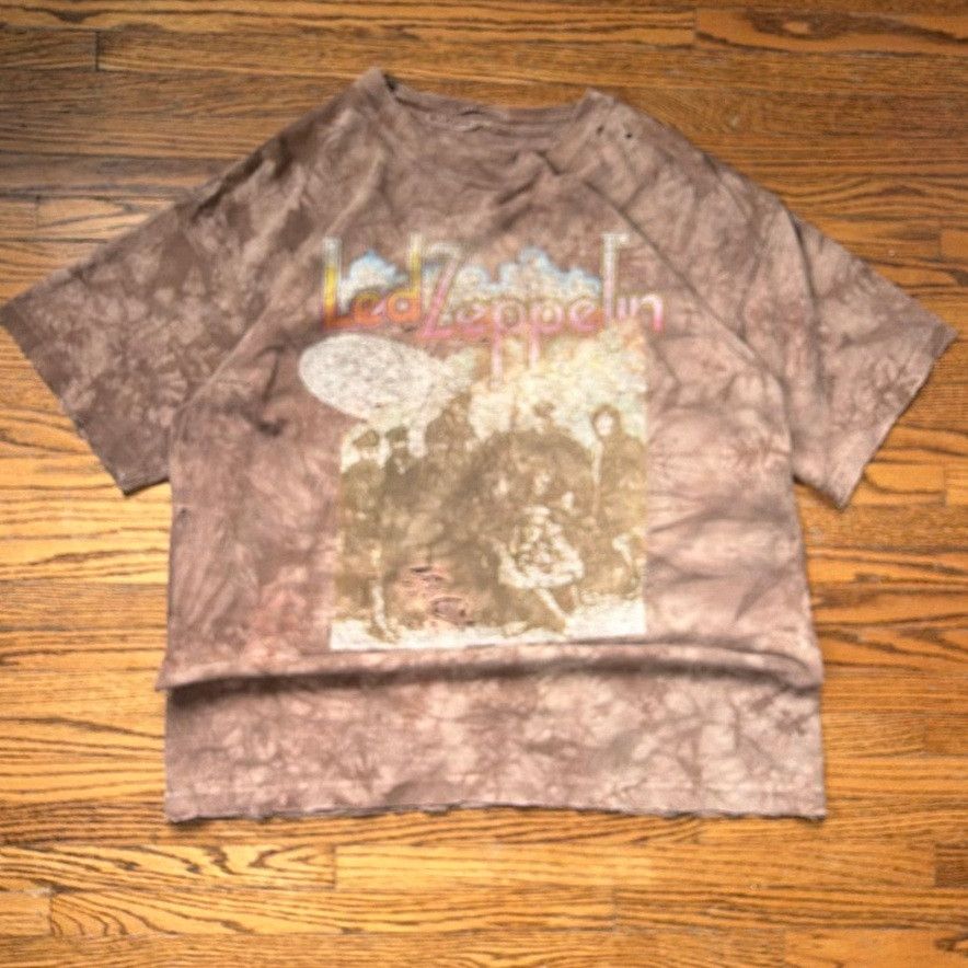 Japanese Brand liquid blue grail vintage single stitch Led Zeppelin Tie Dye Size US L / EU 52-54 / 3 - 1 Thumbnail