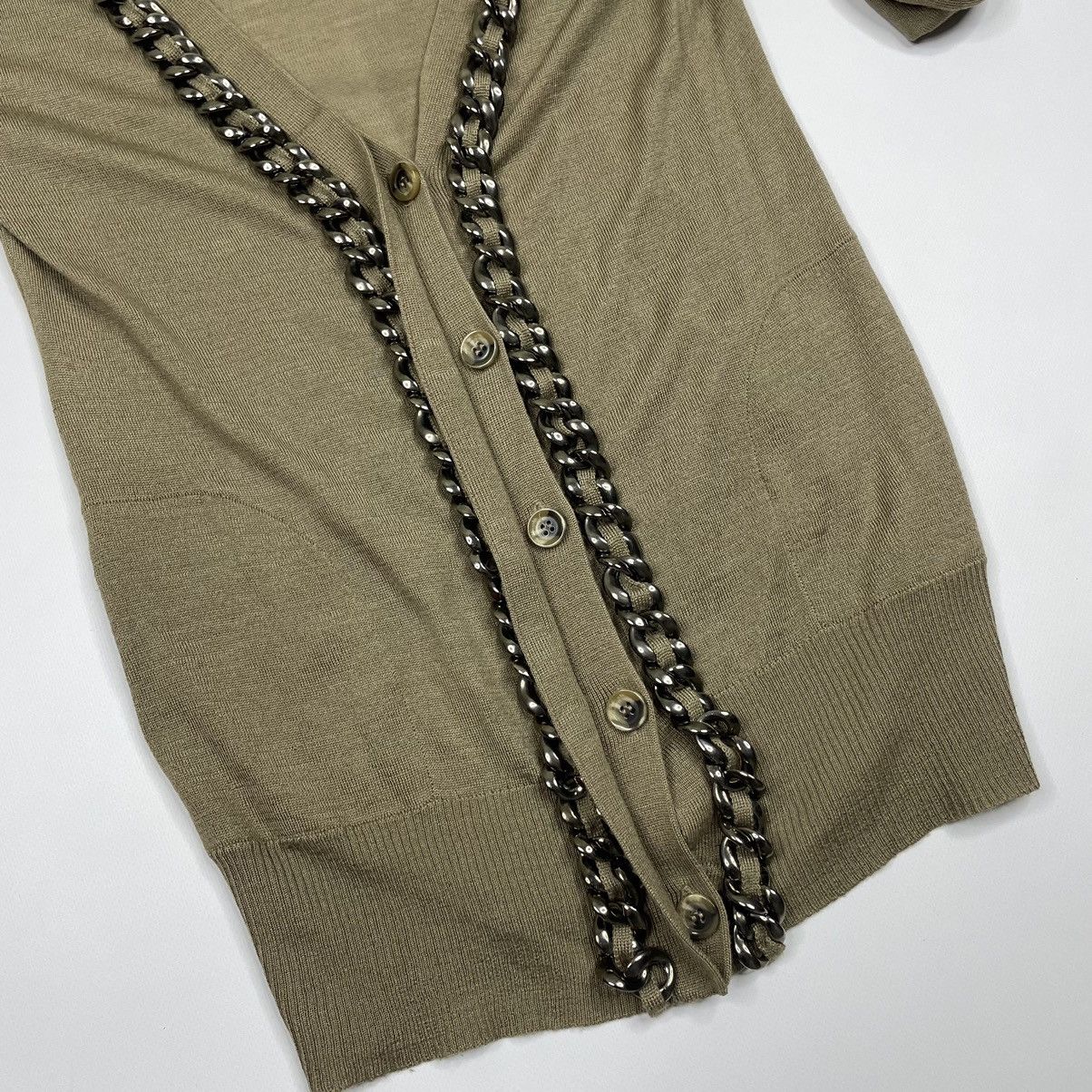 Dolce & Gabbana D&G Wool Round Chain Cardigan Size M / US 6-8 / IT 42-44 - 4 Thumbnail