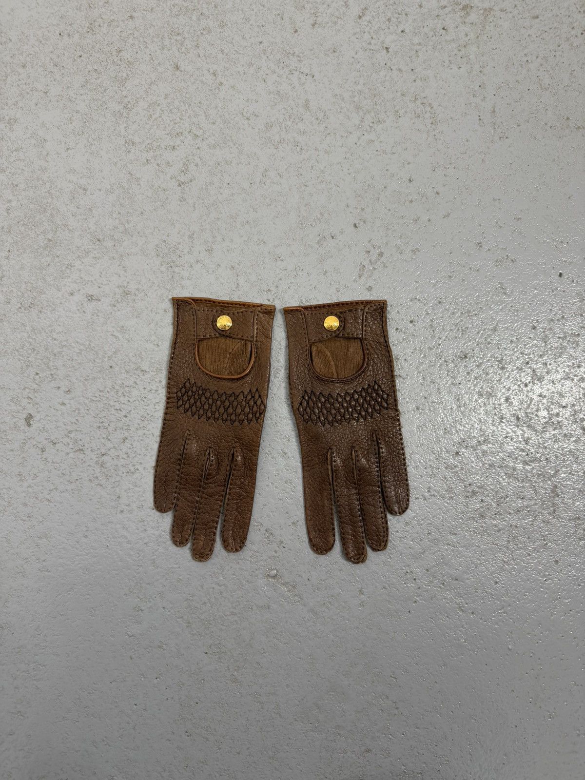 Hermes Vintage Hermes Peccary Leather Driving Gloves Size ONE SIZE - 1 Thumbnail