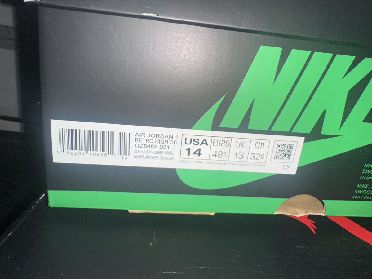 Jordan Brand Jordan Retro 1 Lucky Green Size US 14 / EU 47 - 7 Thumbnail